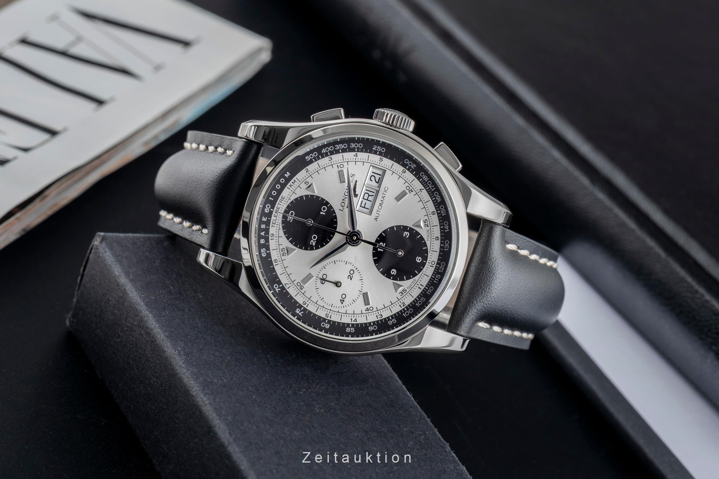 Longines Conquest Heritage chronograph steel automatic Kal. L674.3