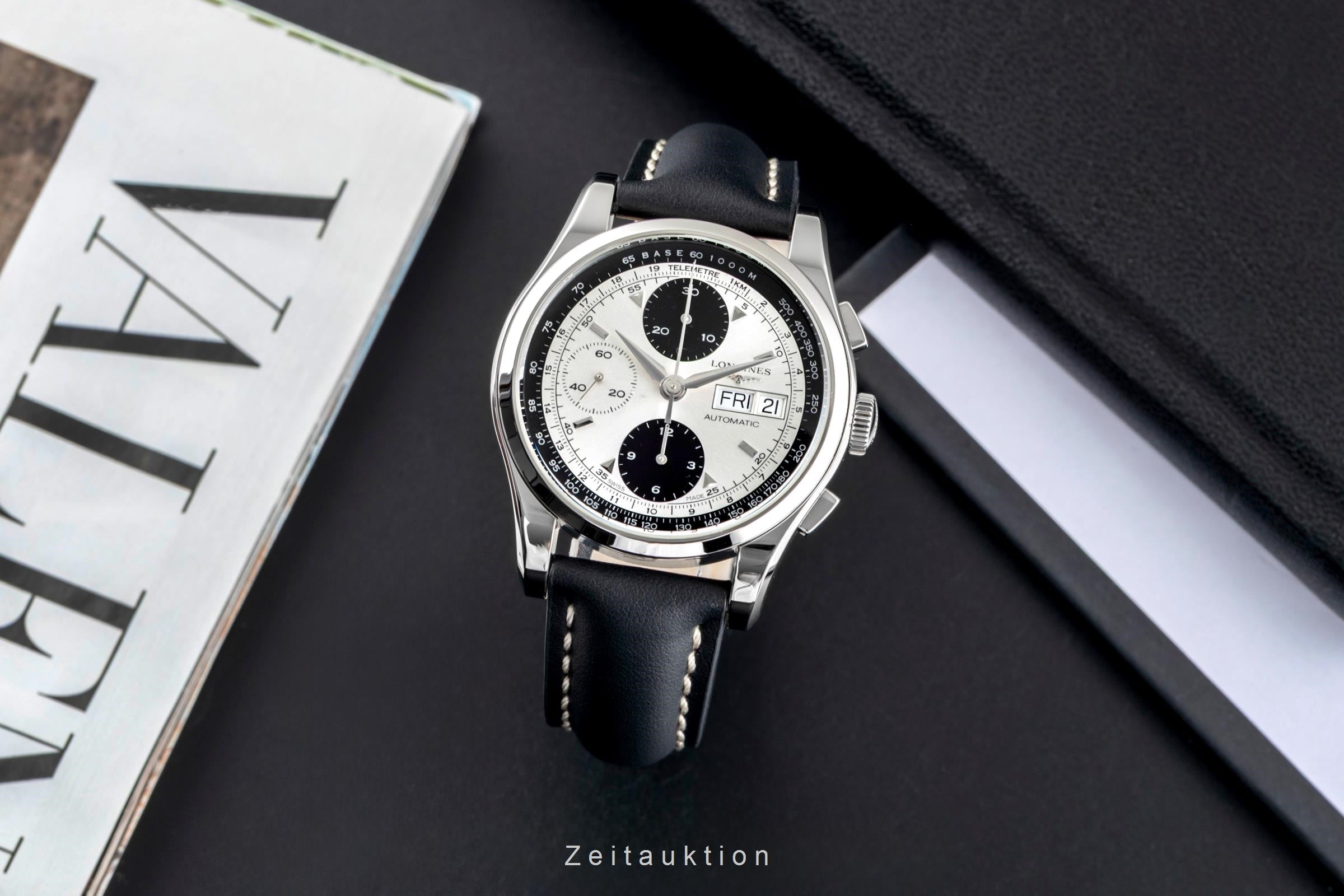 Longines Conquest Heritage chronograph steel automatic men's watch L2.747.4  [2502465]