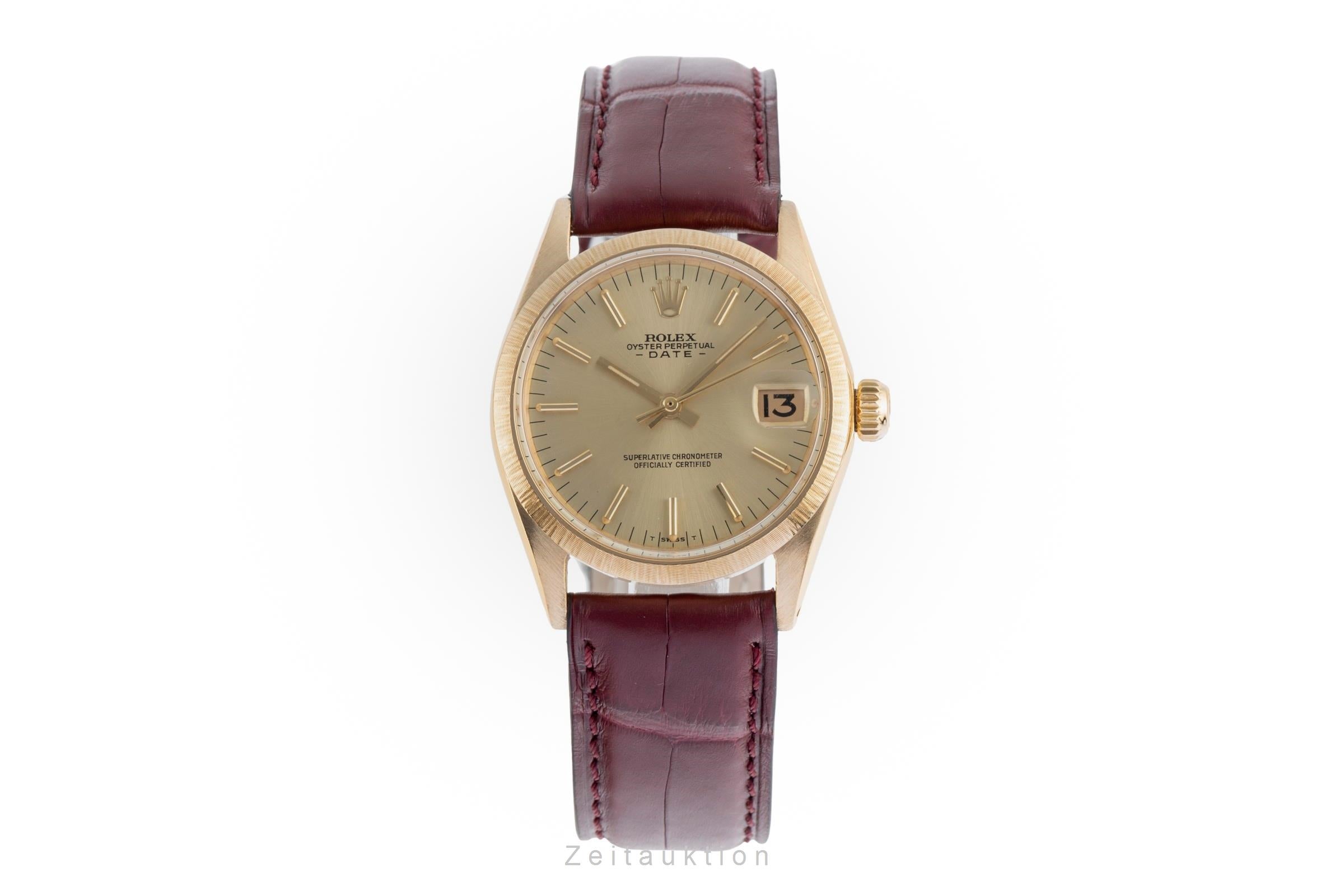 Rolex Date 18 ct gold automatic women's watch 6627  [2502473]