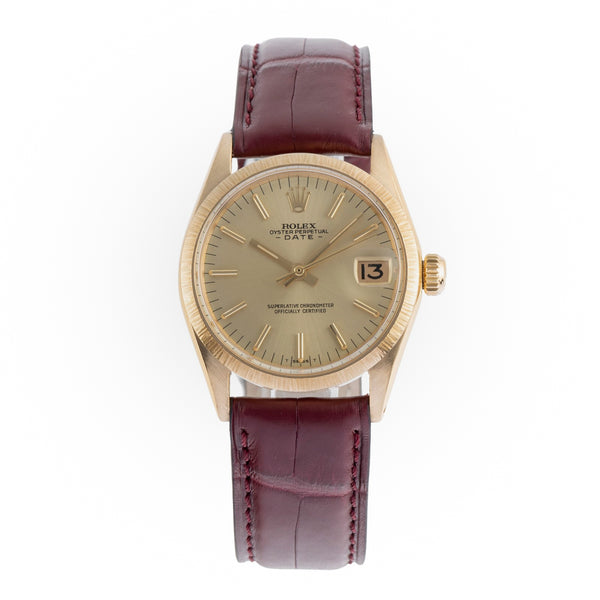 Rolex Date 18 ct gold automatic women's watch 6627  [2502473]