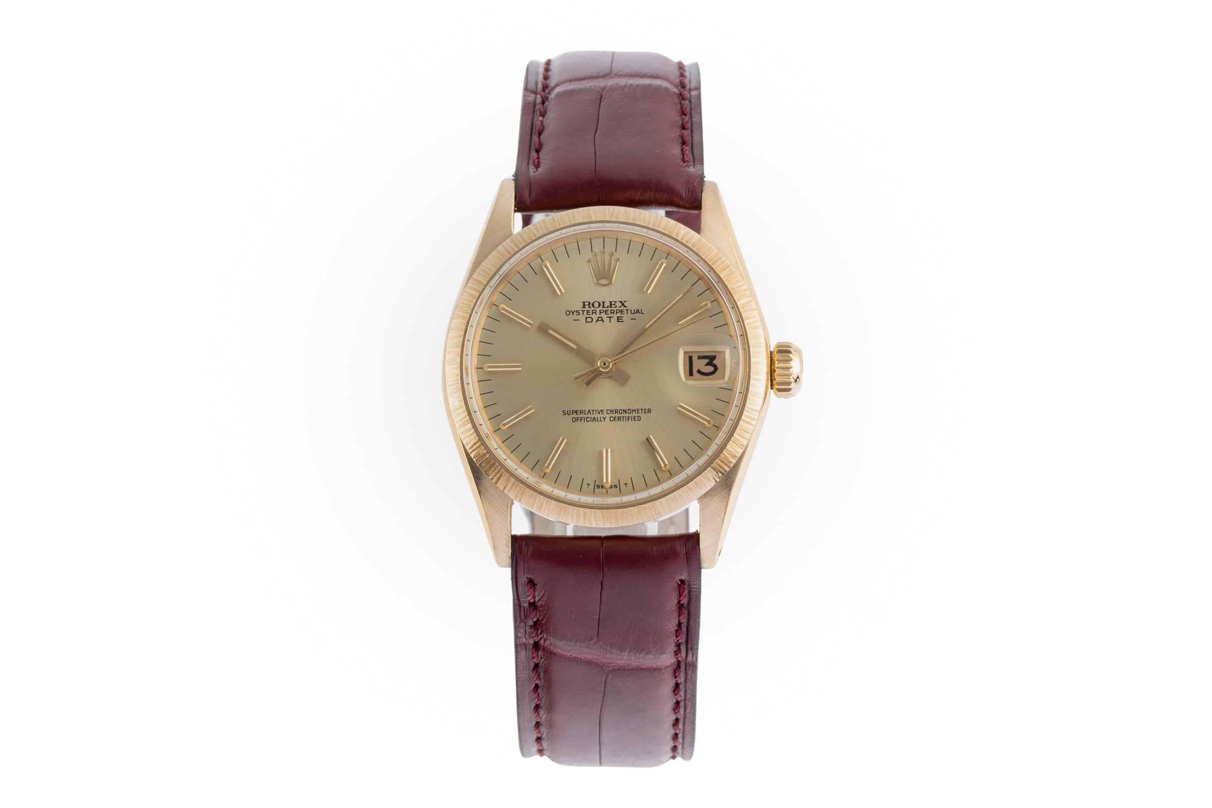 Rolex Date 18 ct gold automatic women's watch 6627  [2502473]