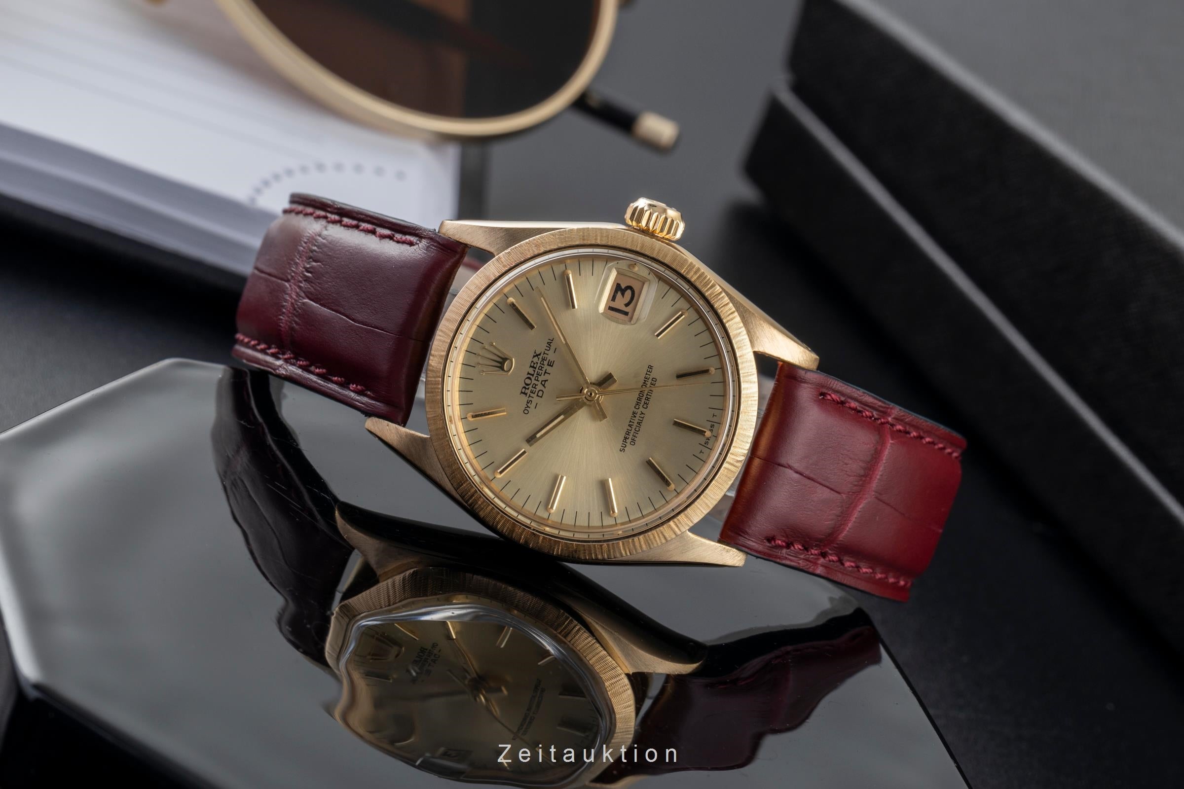 Rolex Date 18 ct gold automatic women's watch 6627  [2502473]