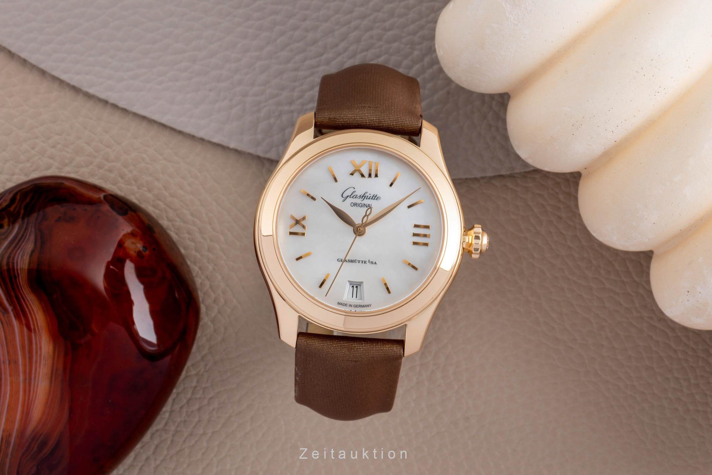 Glashütte Lady Serenade or 18 ct automatique montre pour femmes 39-22-09-01-44 LP: 13400EUR  [2502474]
