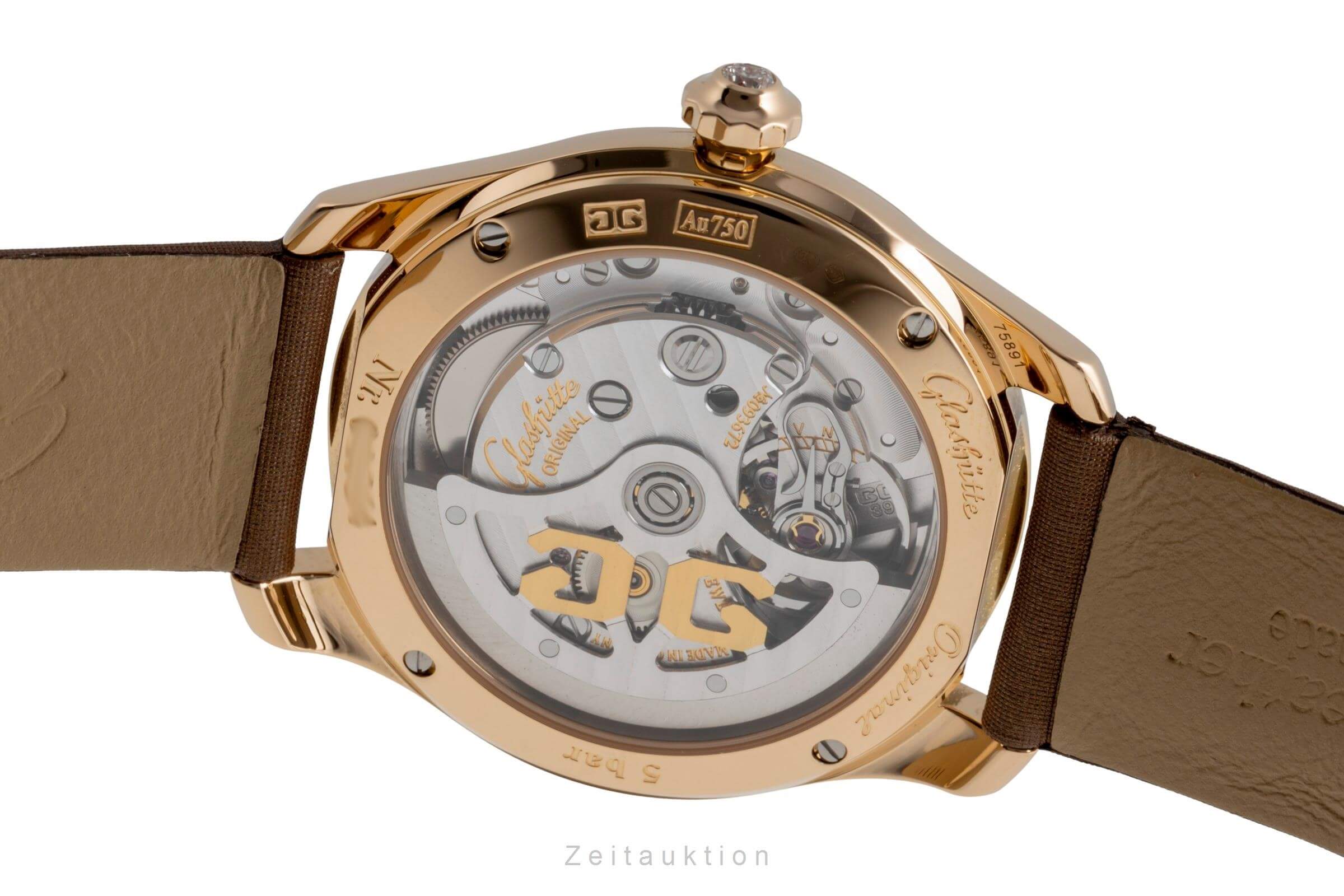 Glashütte Lady Serenade 18 ct gold automatic Kal. GO 39 Ref. 39-22