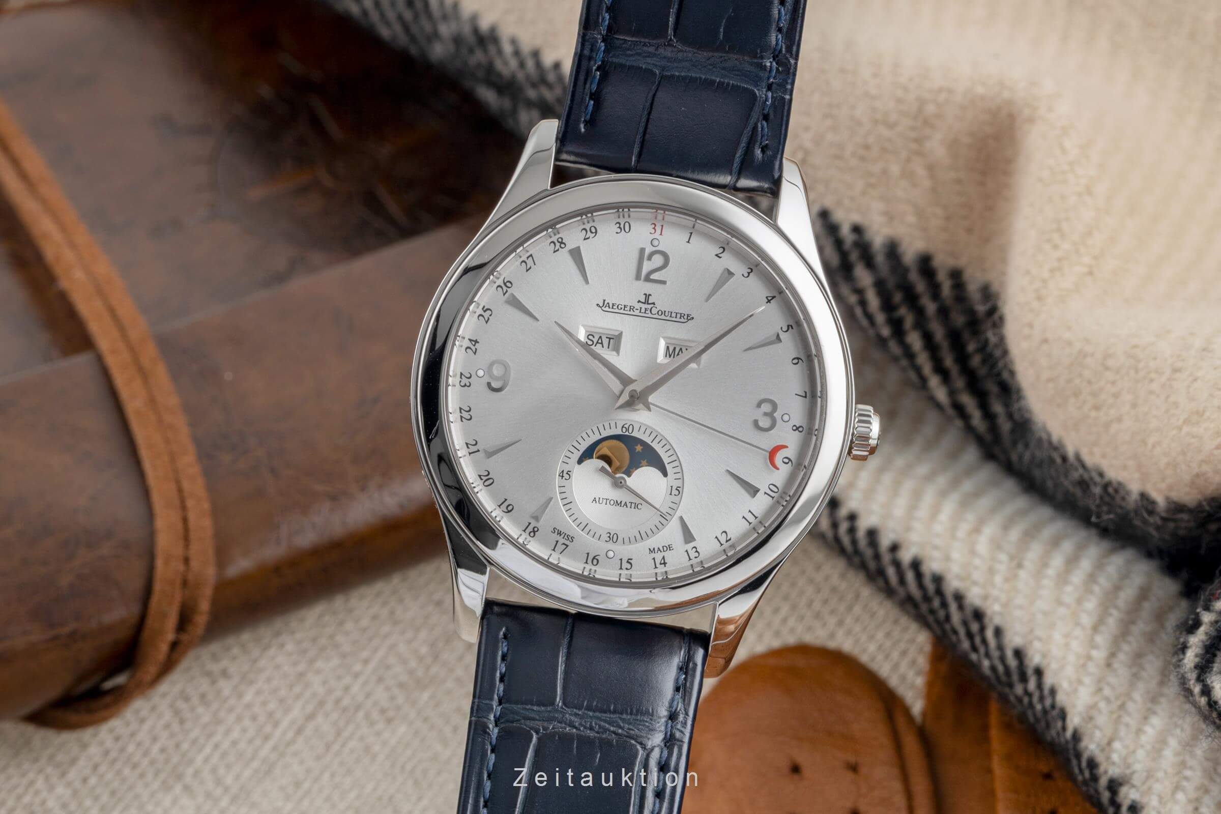 Jaeger LeCoultre Master Calendar acier automatique montre pour hommes Q1558420  176.8.12.S  [2502478]