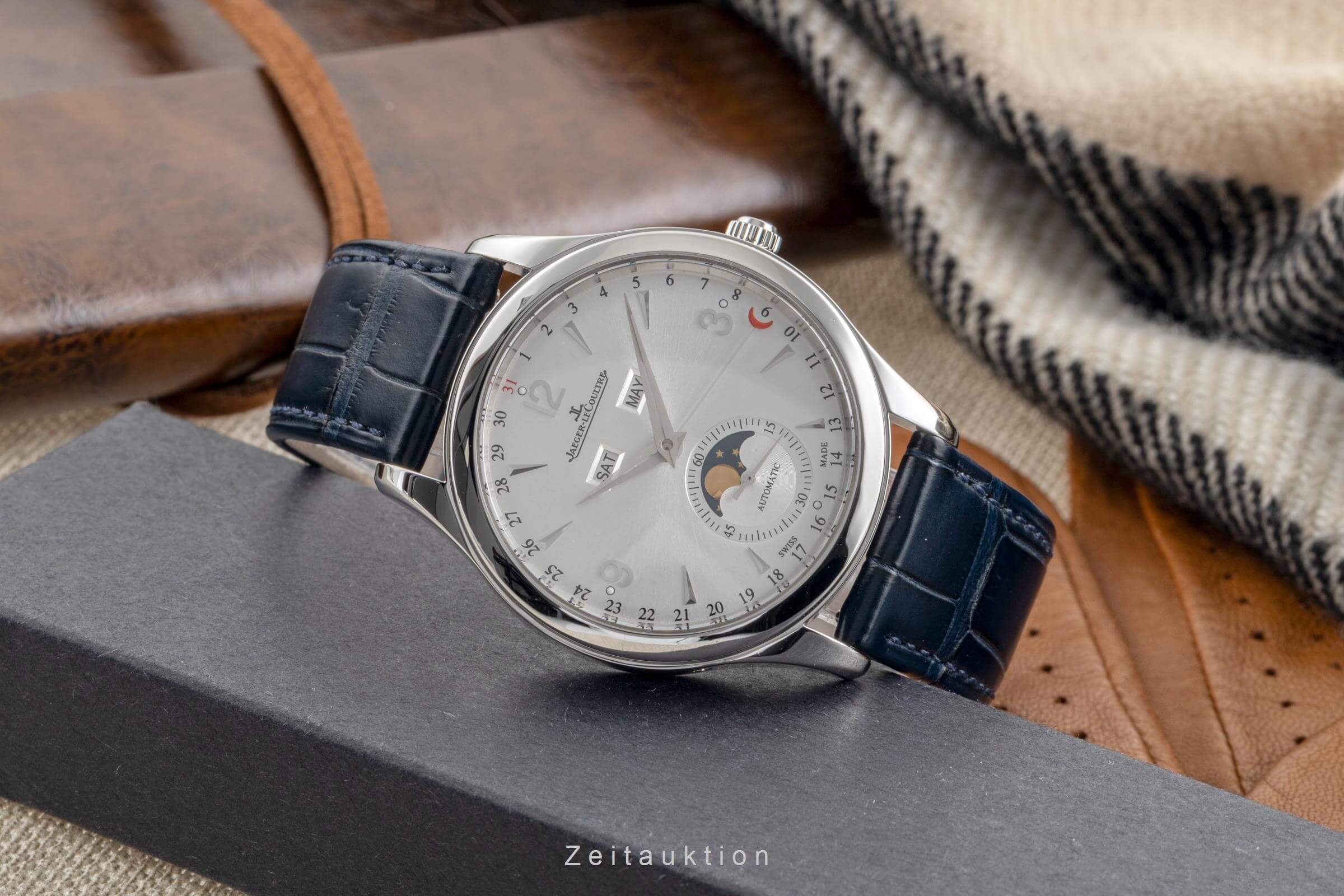 Jaeger LeCoultre Master Calendar acier automatique montre pour hommes Q1558420  176.8.12.S  [2502478]