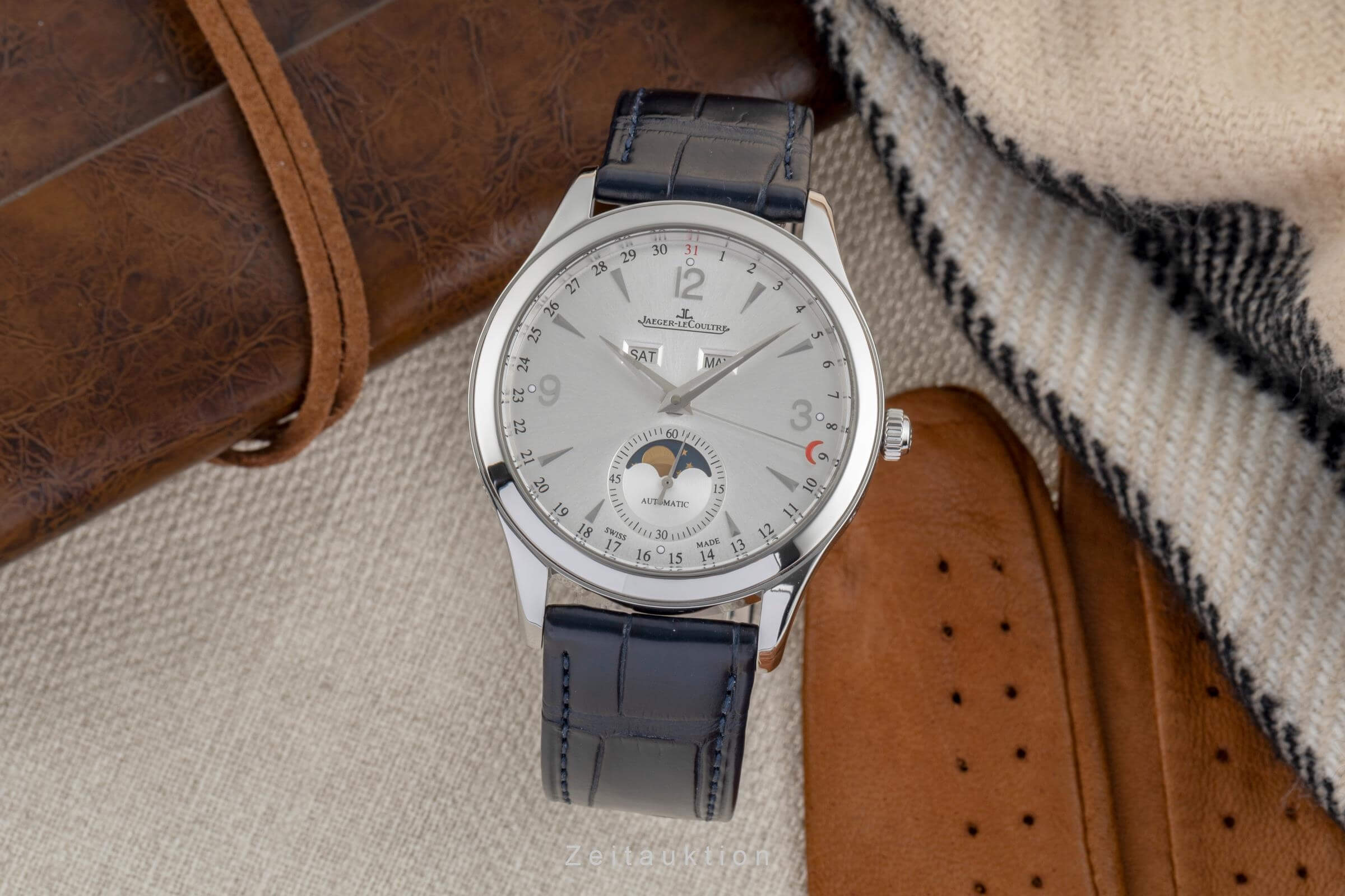 Jaeger LeCoultre Master Calendar acier automatique montre pour hommes Q1558420  176.8.12.S  [2502478]