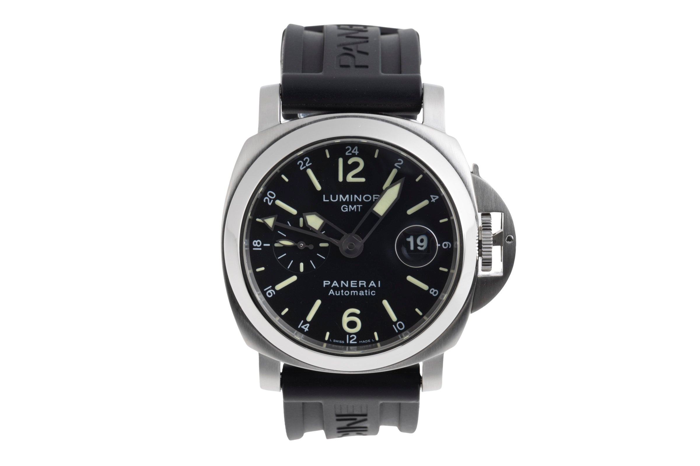 LUMINOR PANERAI 自動巻 並行輸入品 腕時計 Panerai Luminor GMT steel automatic Kal. OP VIII Ref