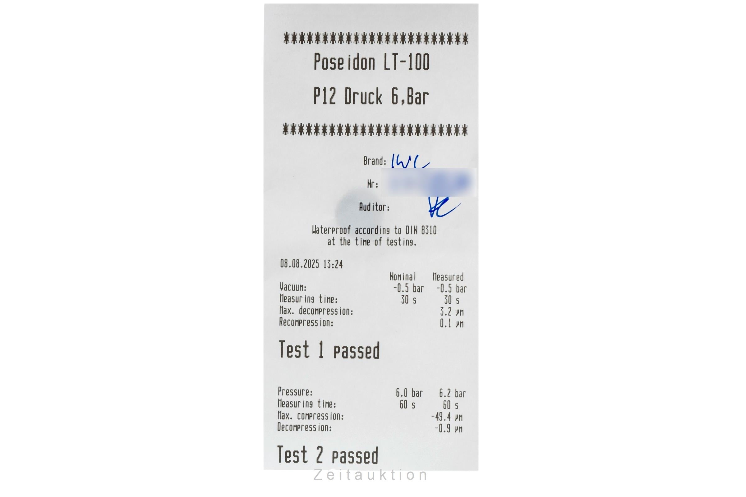 IWC TZC steel automatic men's watch IW325102  [2502494]