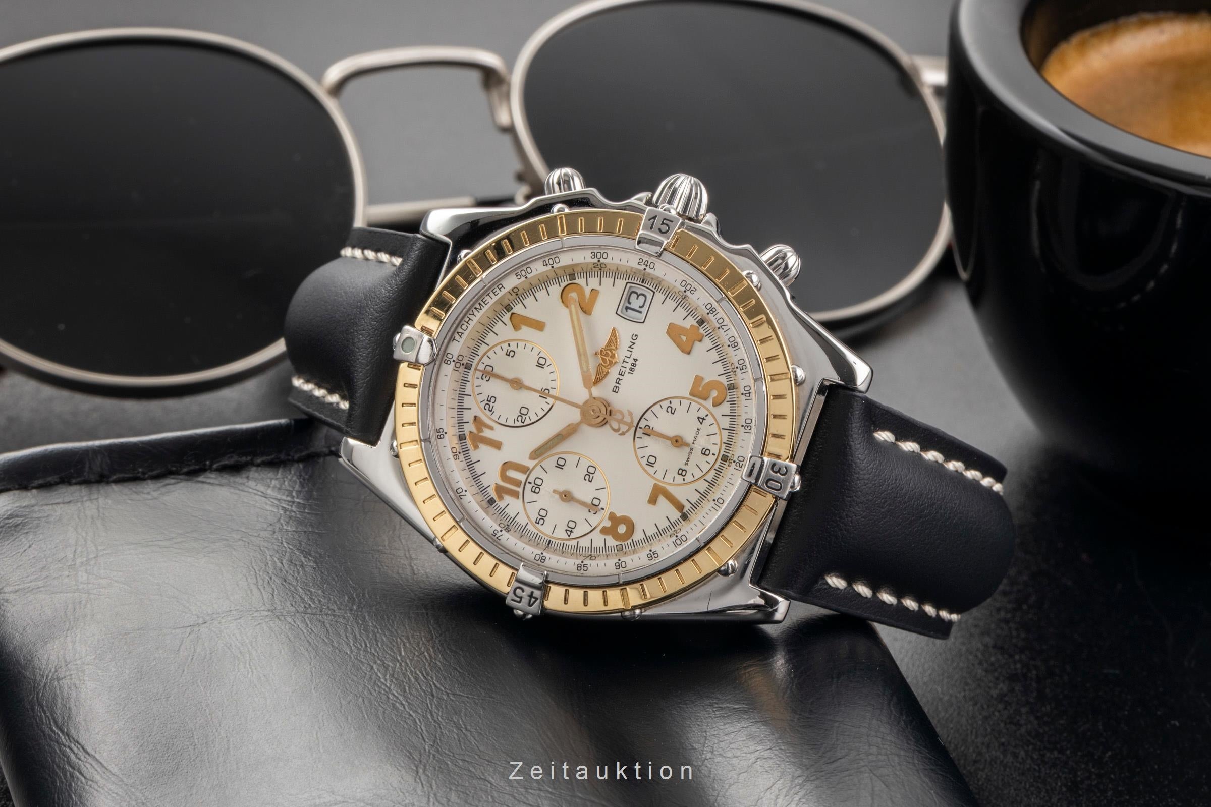 Breitling Chronomat chronographe acier / or  automatique montre pour hommes D13050.1  [2502496]