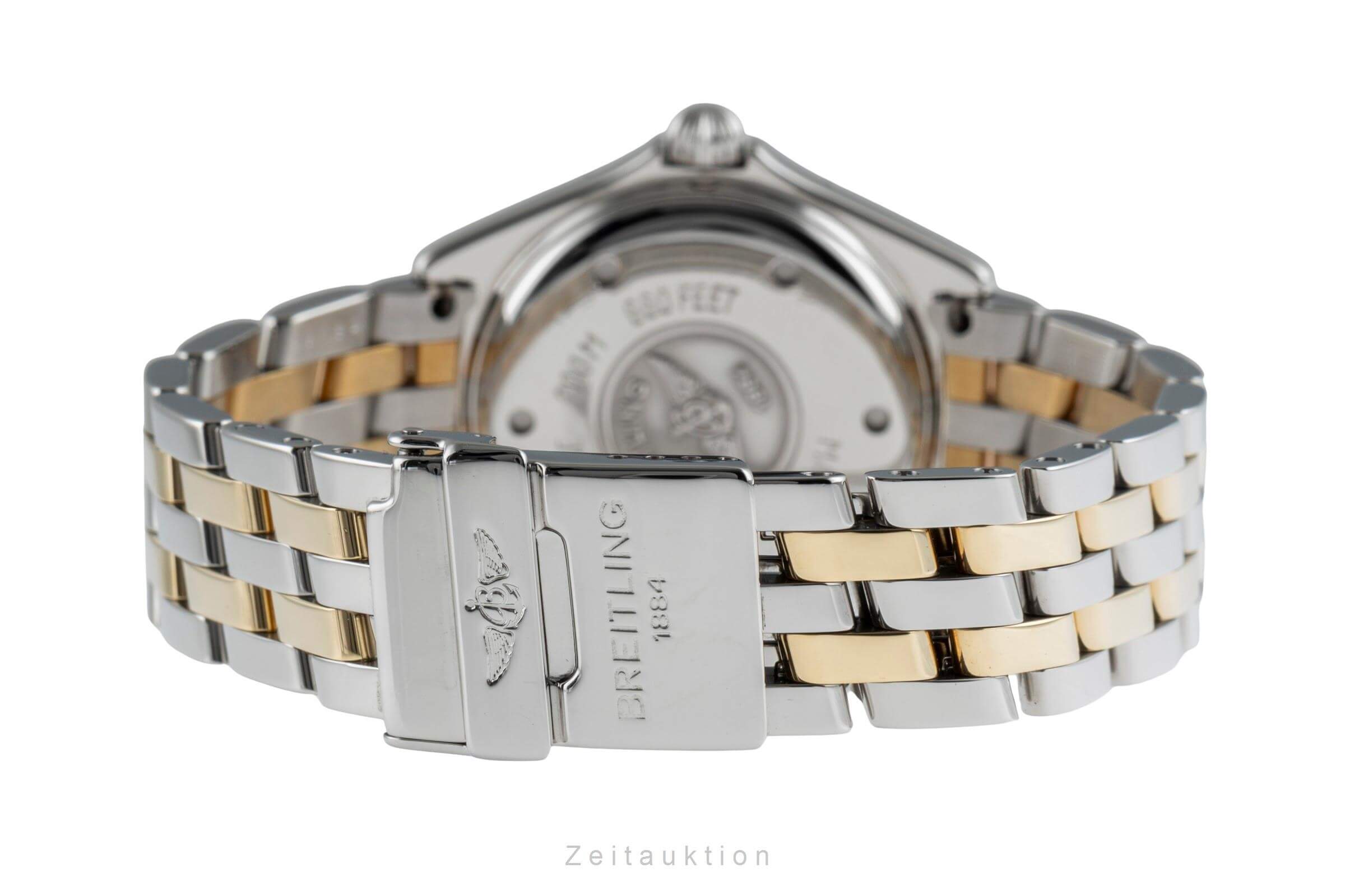 Breitling Lady J Blue Dial Stahl / Gold Quarz Damenuhr Ref. D52065 Klassiker [2502505]