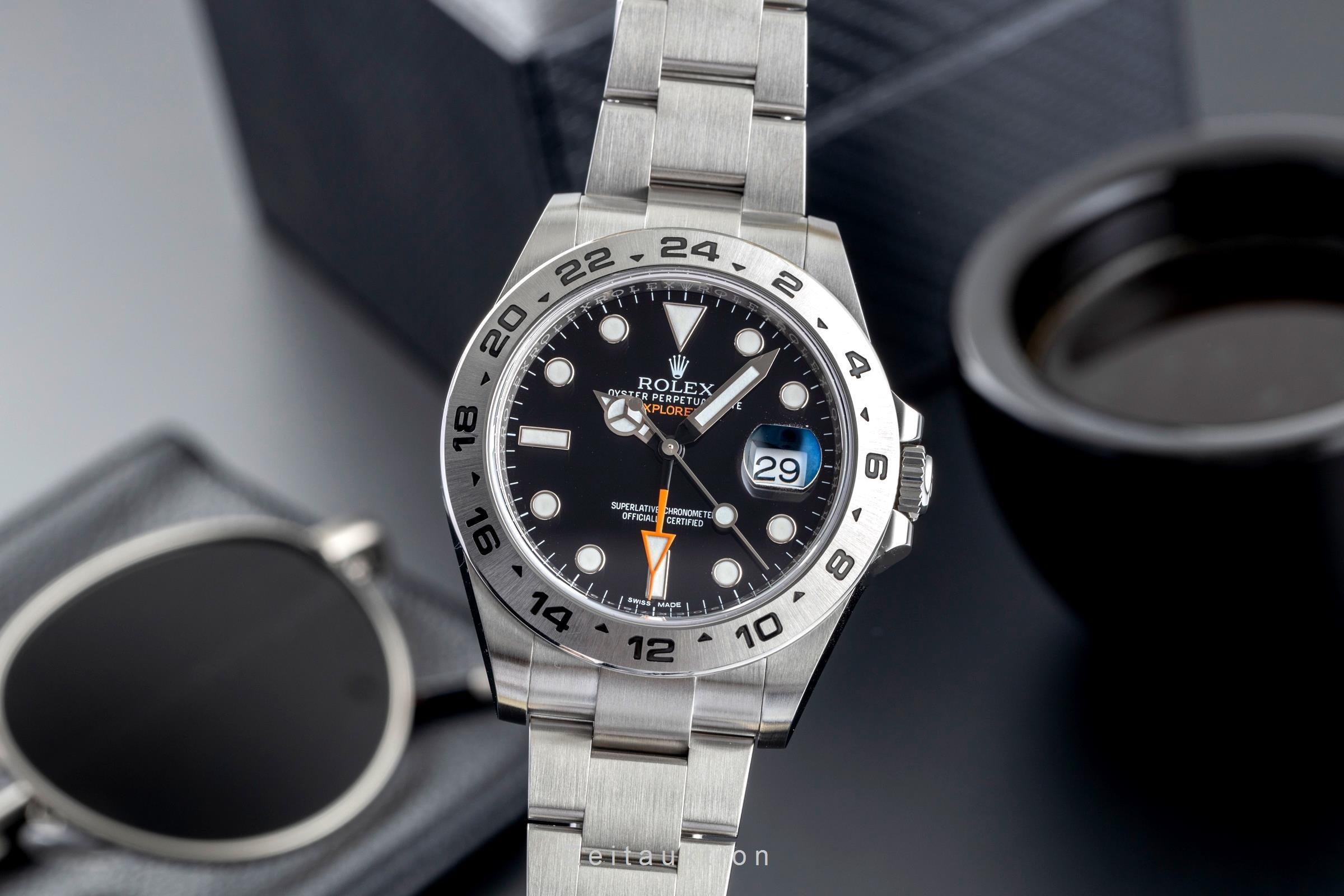 Rolex Explorer II Black Dial Edelstahl Automatik Herrenuhr Ref. 216570 B&P 2017 [2502507]