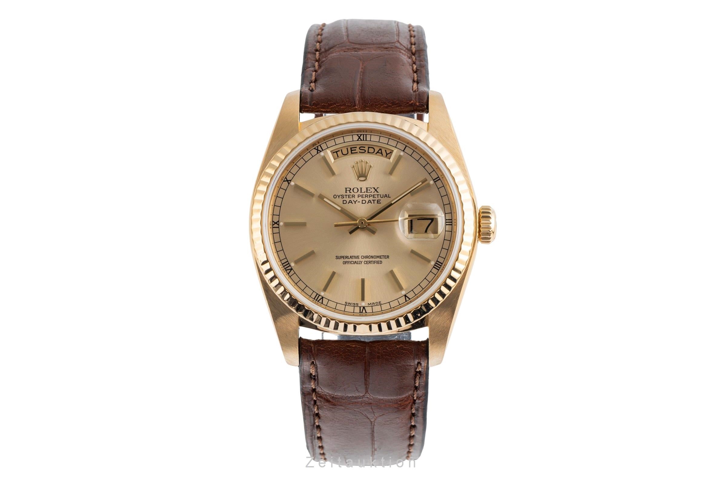 Rolex Day-Date 36 18k (0,750) Gold Automatik Herrenuhr Ref. 18038 [2502511]