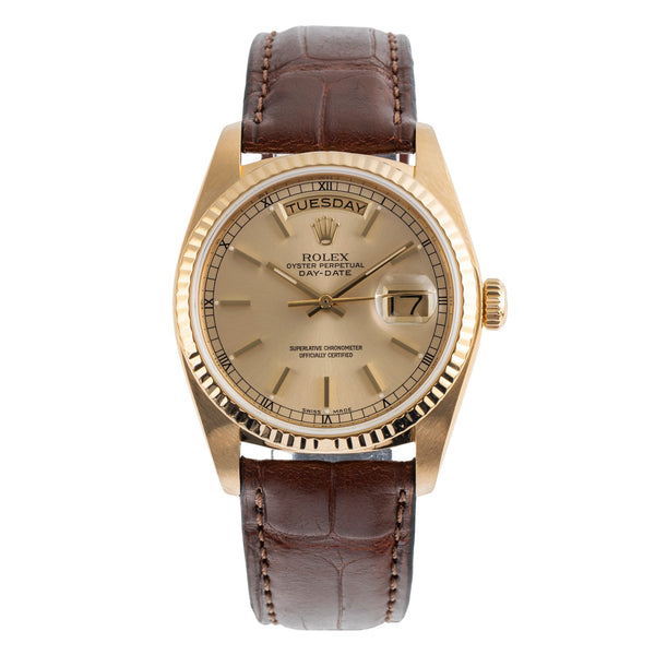 Rolex Day-Date 36 18k (0,750) Gold Automatik Herrenuhr Ref. 18038 [2502511]