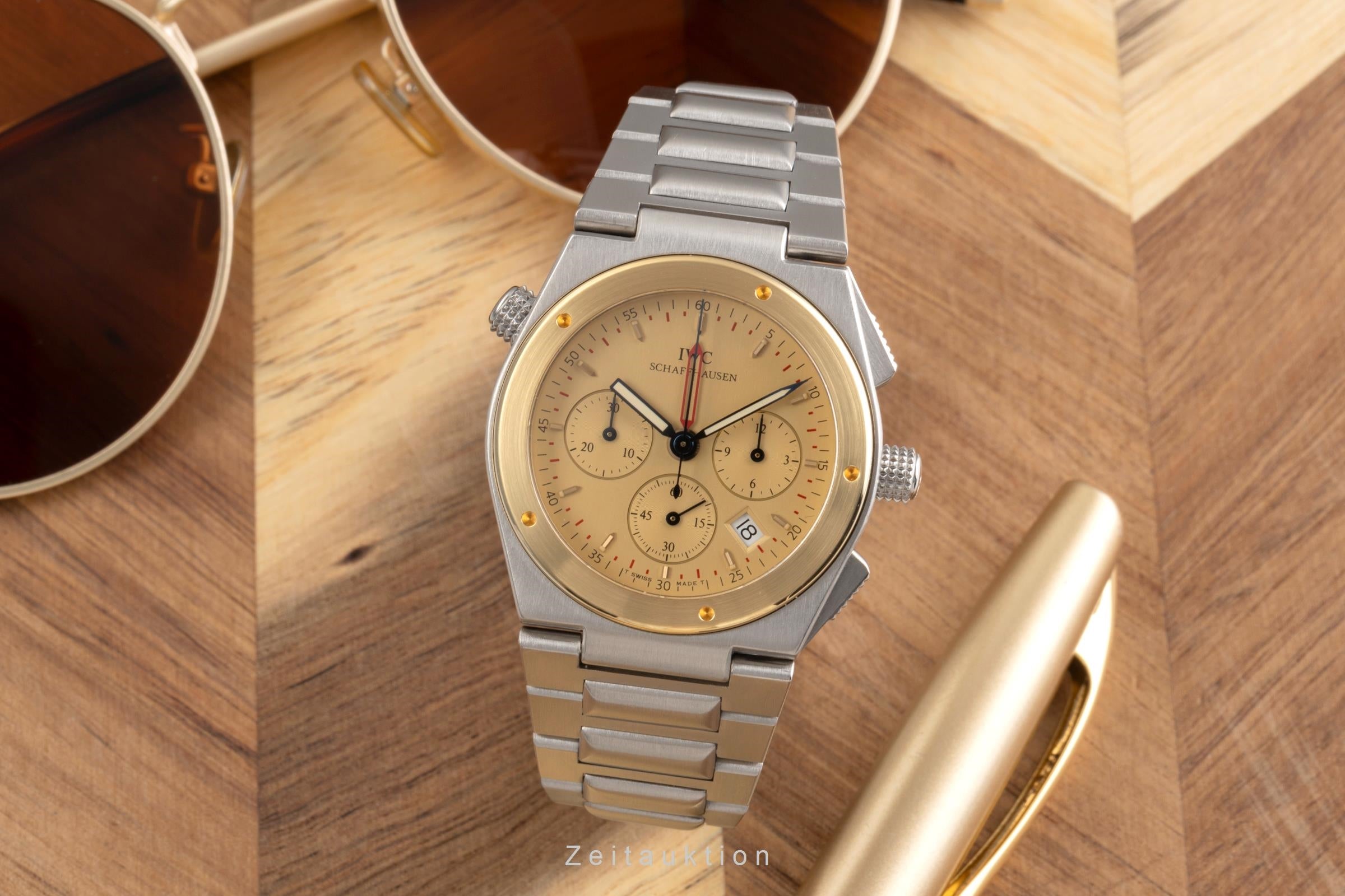 IWC Ingenieur chronograph steel / gold quartz men's watch IW380505  [2502519]