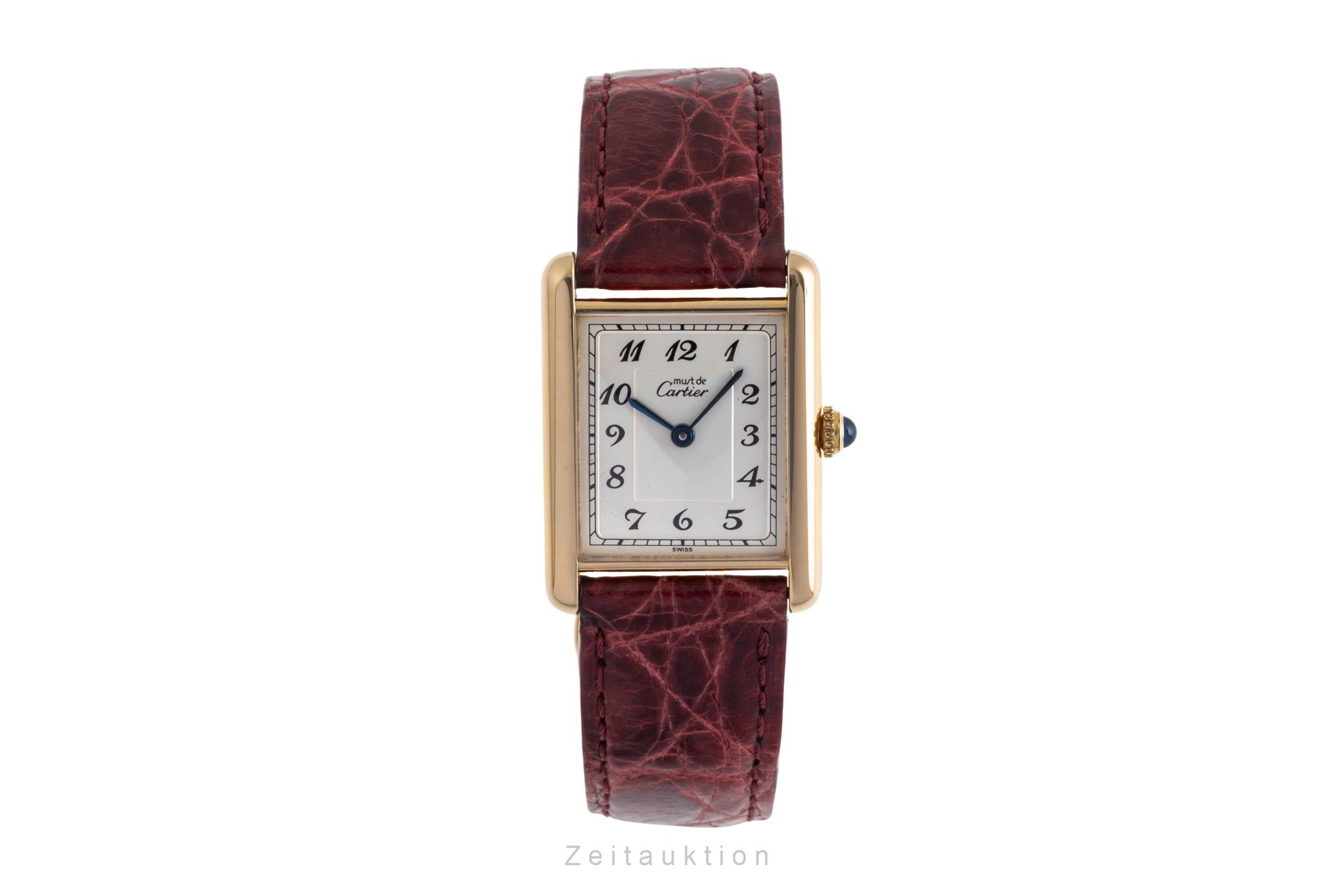 Cartier Vermeil argent doré quartz montre pour femmes 590005  [2502524]