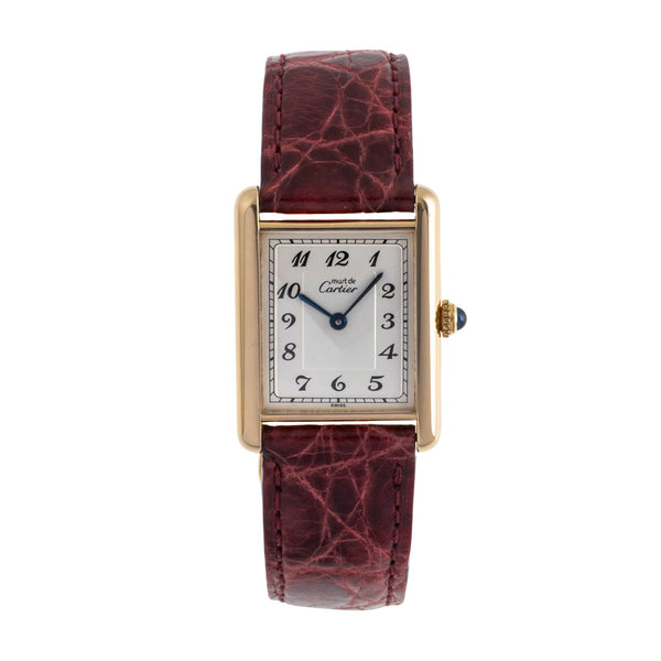 Cartier Vermeil argent doré quartz montre pour femmes 590005  [2502524]