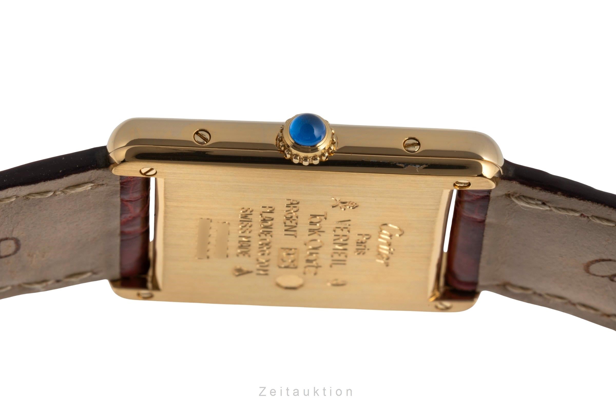Cartier Vermeil argent doré quartz montre pour femmes 590005  [2502524]