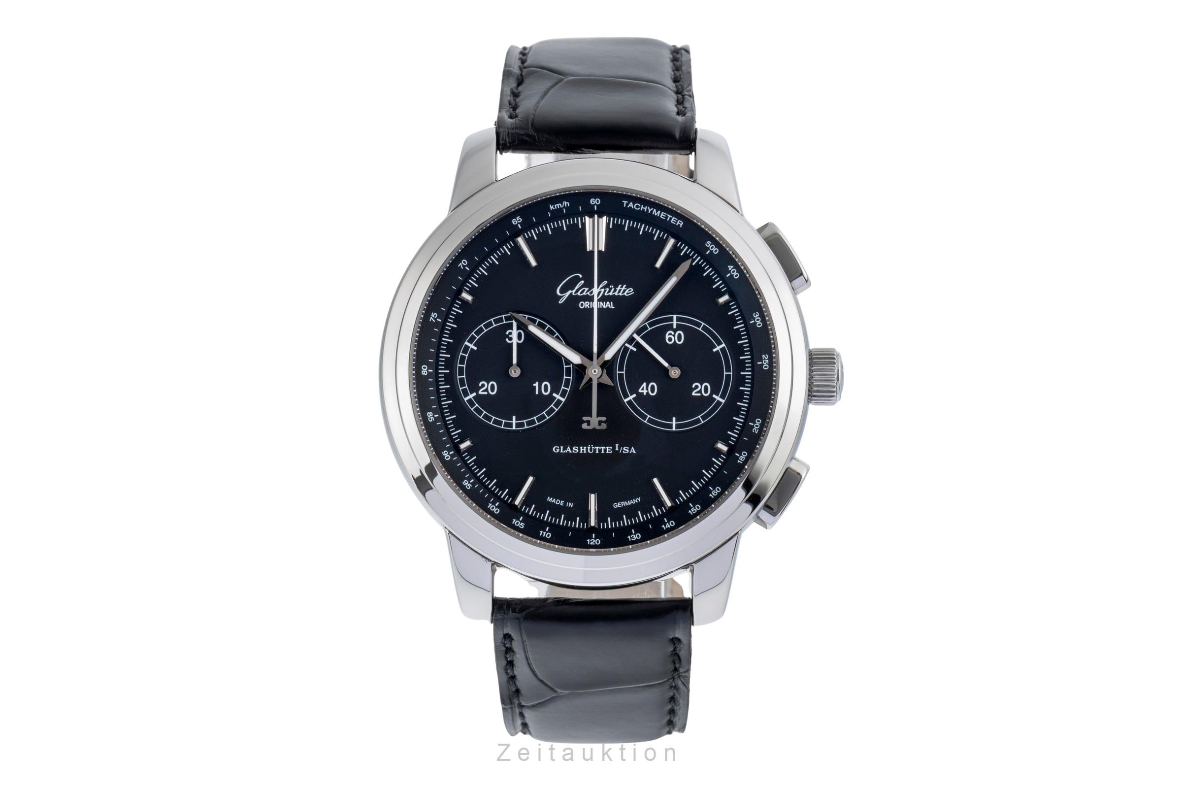 Glashütte Senator chronograph steel automatic men's watch 1-39-34-20-42-04  [2502532]