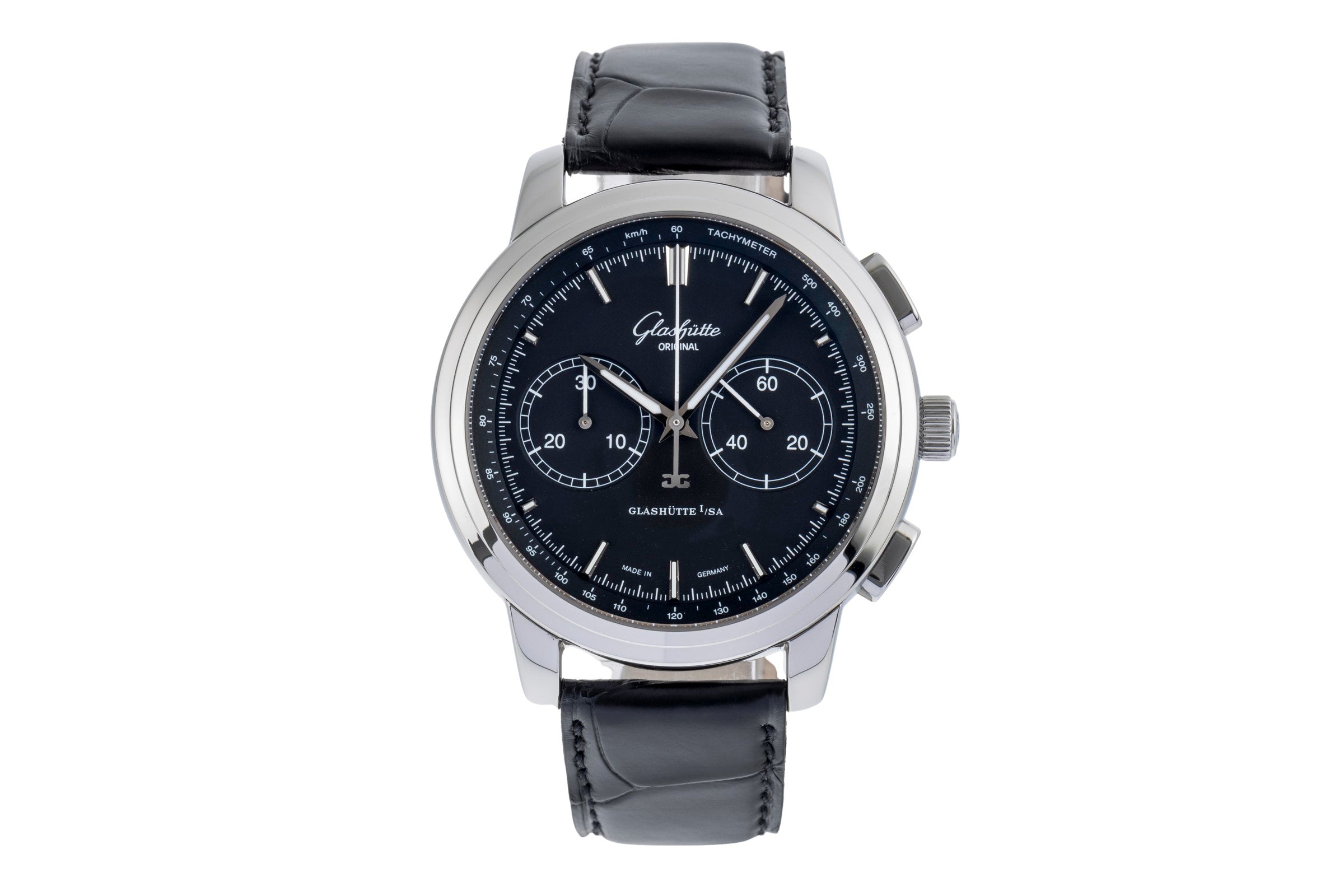 Glashütte Senator chronograph steel automatic men's watch 1-39-34-20-42-04  [2502532]