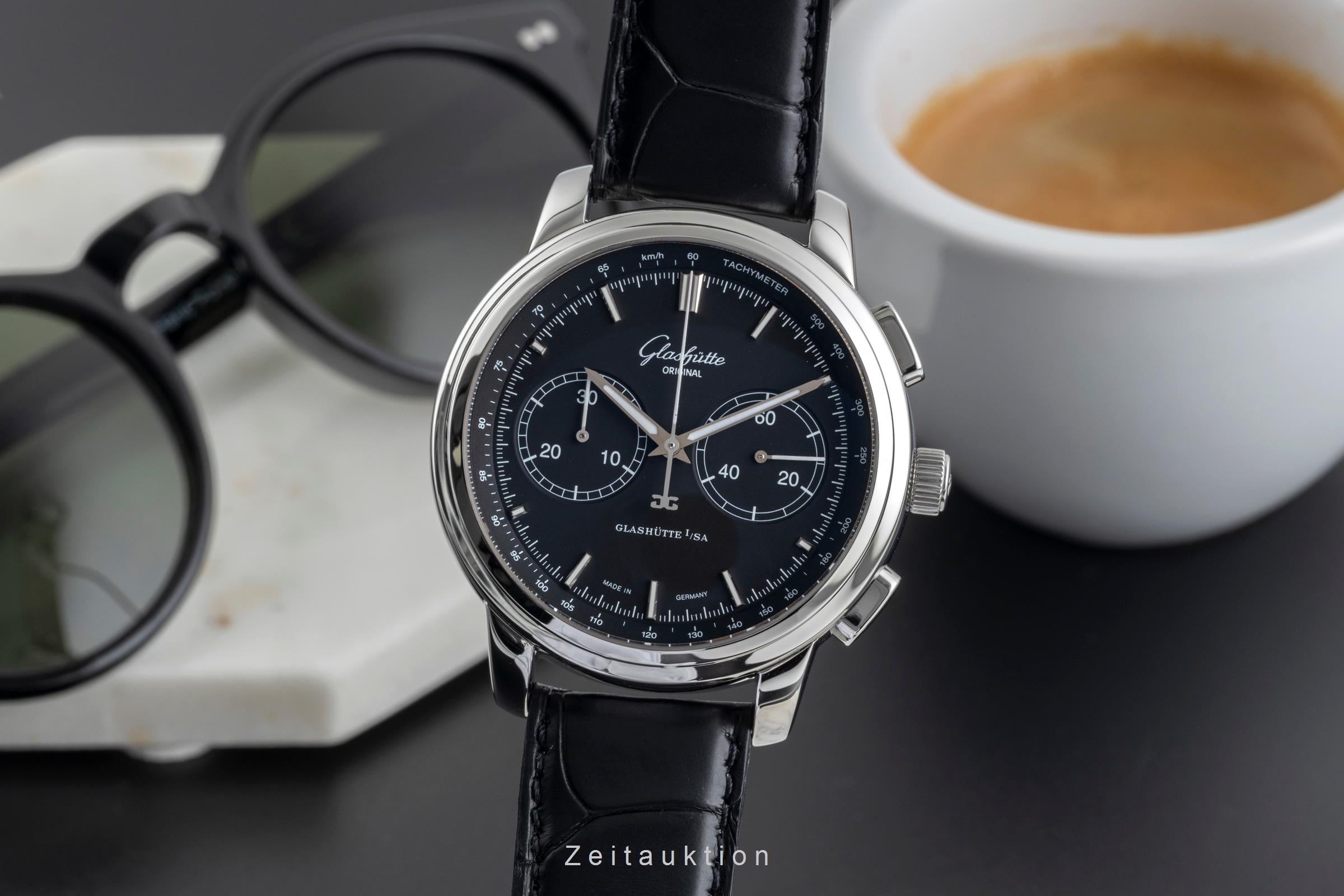Glashütte Senator chronograph steel automatic men's watch 1-39-34-20-42-04  [2502532]