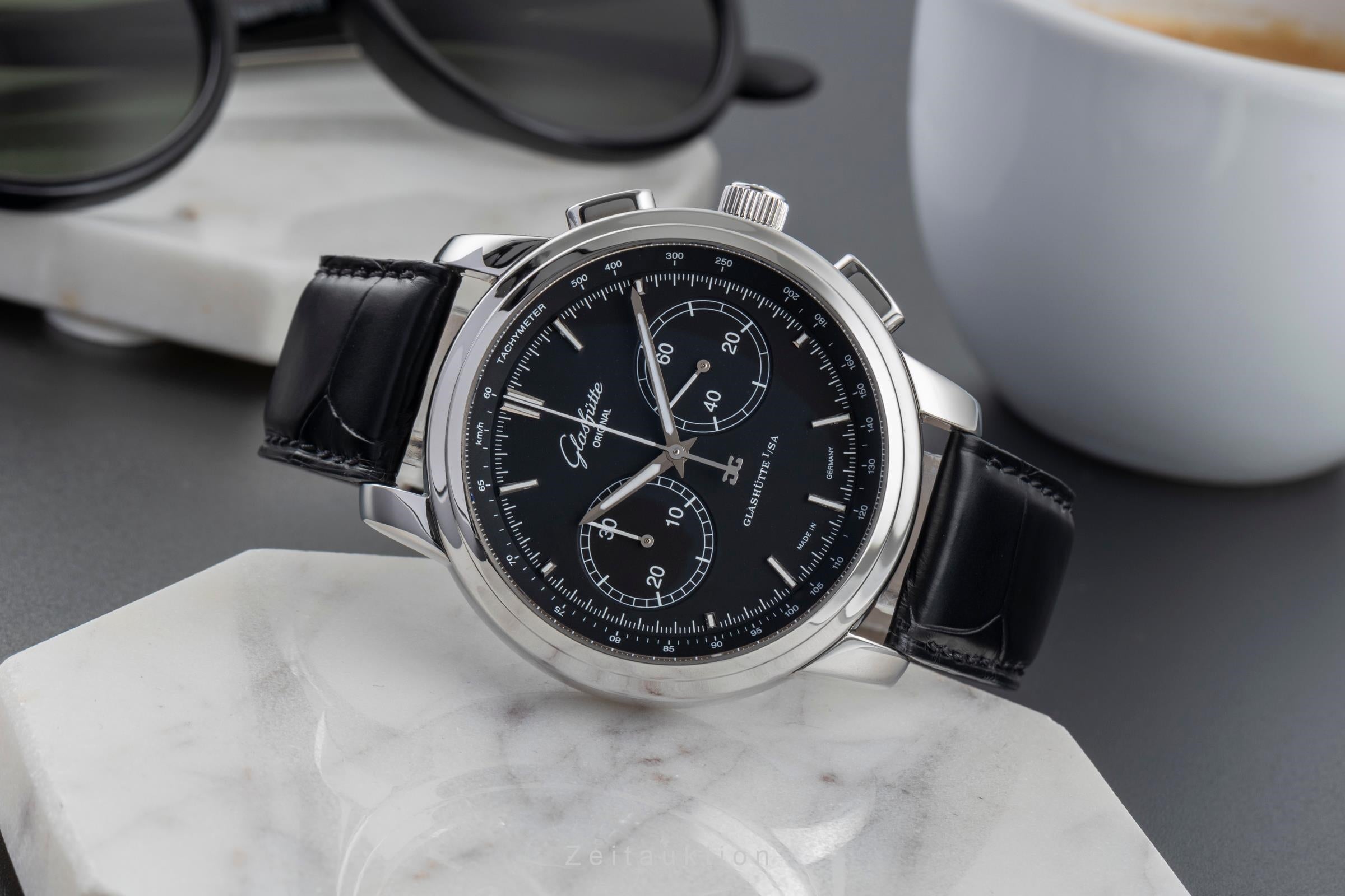 Glashütte Senator chronograph steel automatic men's watch 1-39-34-20-42-04  [2502532]