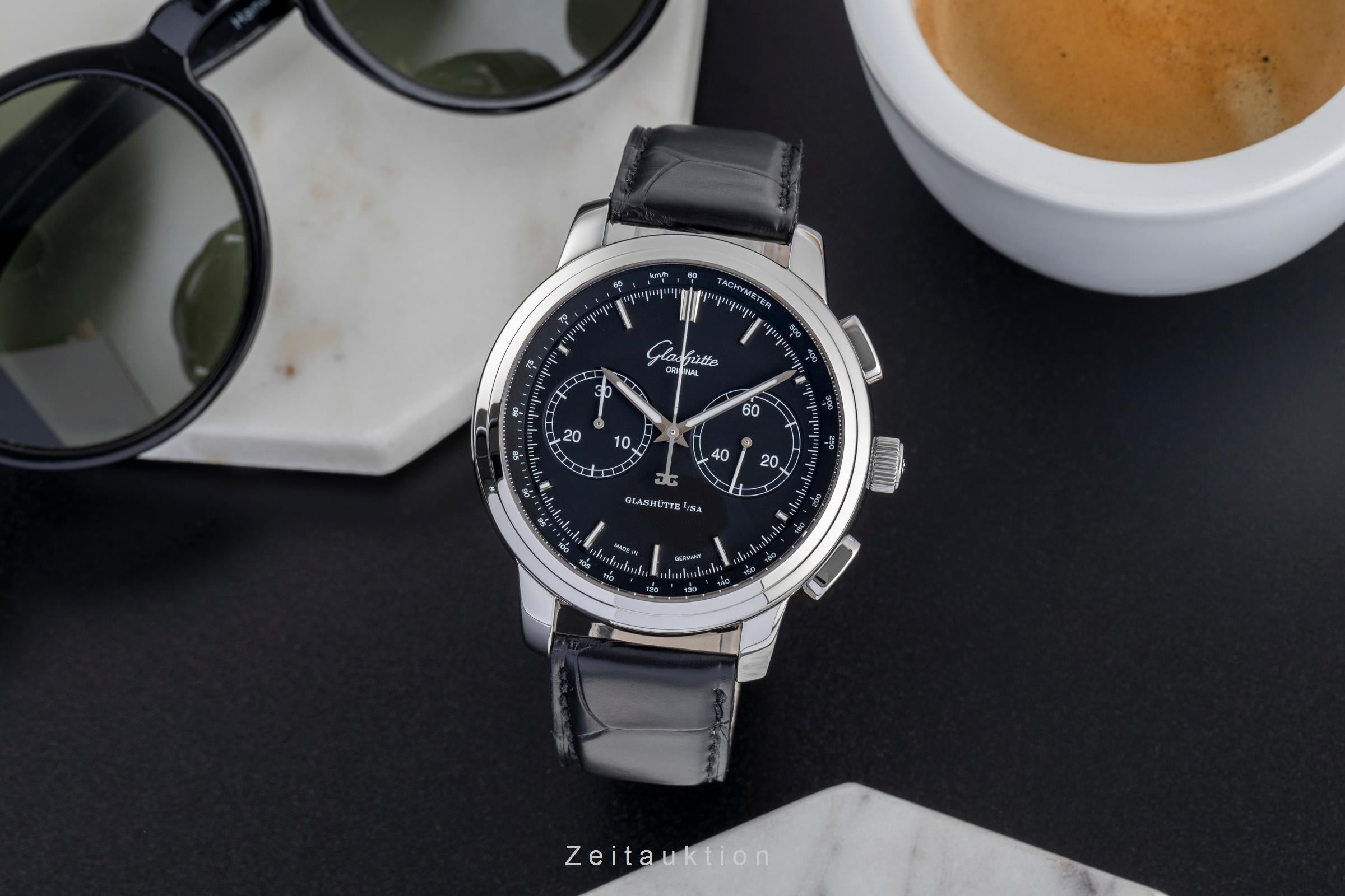 Glashütte Senator chronograph steel automatic men's watch 1-39-34-20-42-04  [2502532]