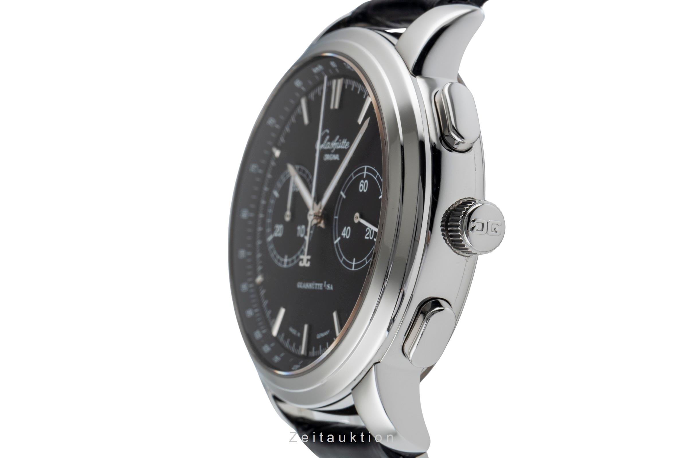 Glashütte Senator chronograph steel automatic men's watch 1-39-34-20-42-04  [2502532]