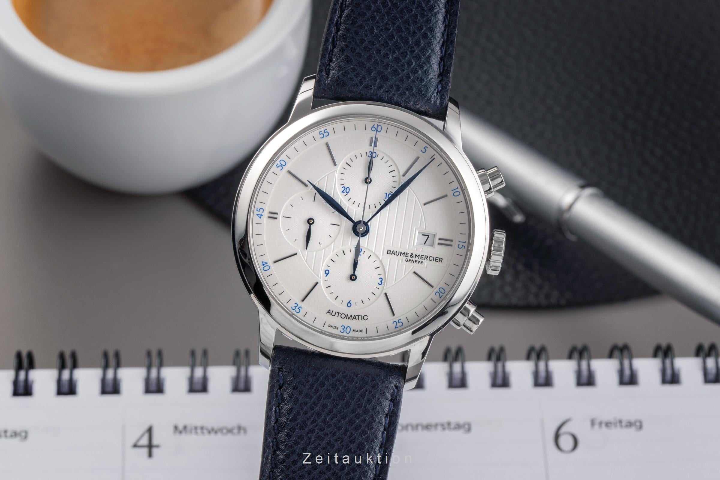 Baume & Mercier Classima cronógrafo acero automático reloj para caballeros BM0A10330 65815 LP: 2900EUR  [2502535]