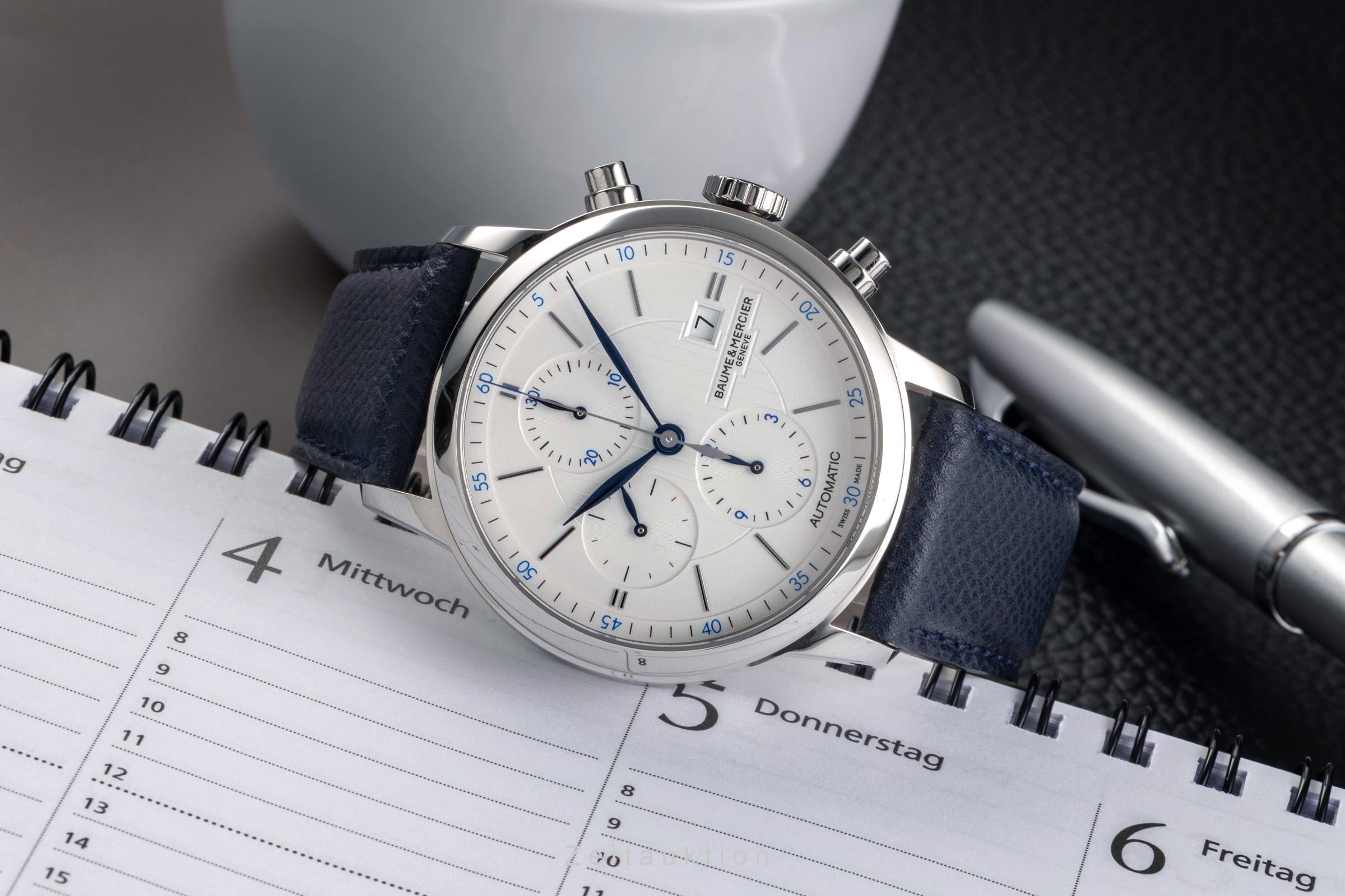 Baume & Mercier Classima cronógrafo acero automático reloj para caballeros BM0A10330 65815 LP: 2900EUR  [2502535]