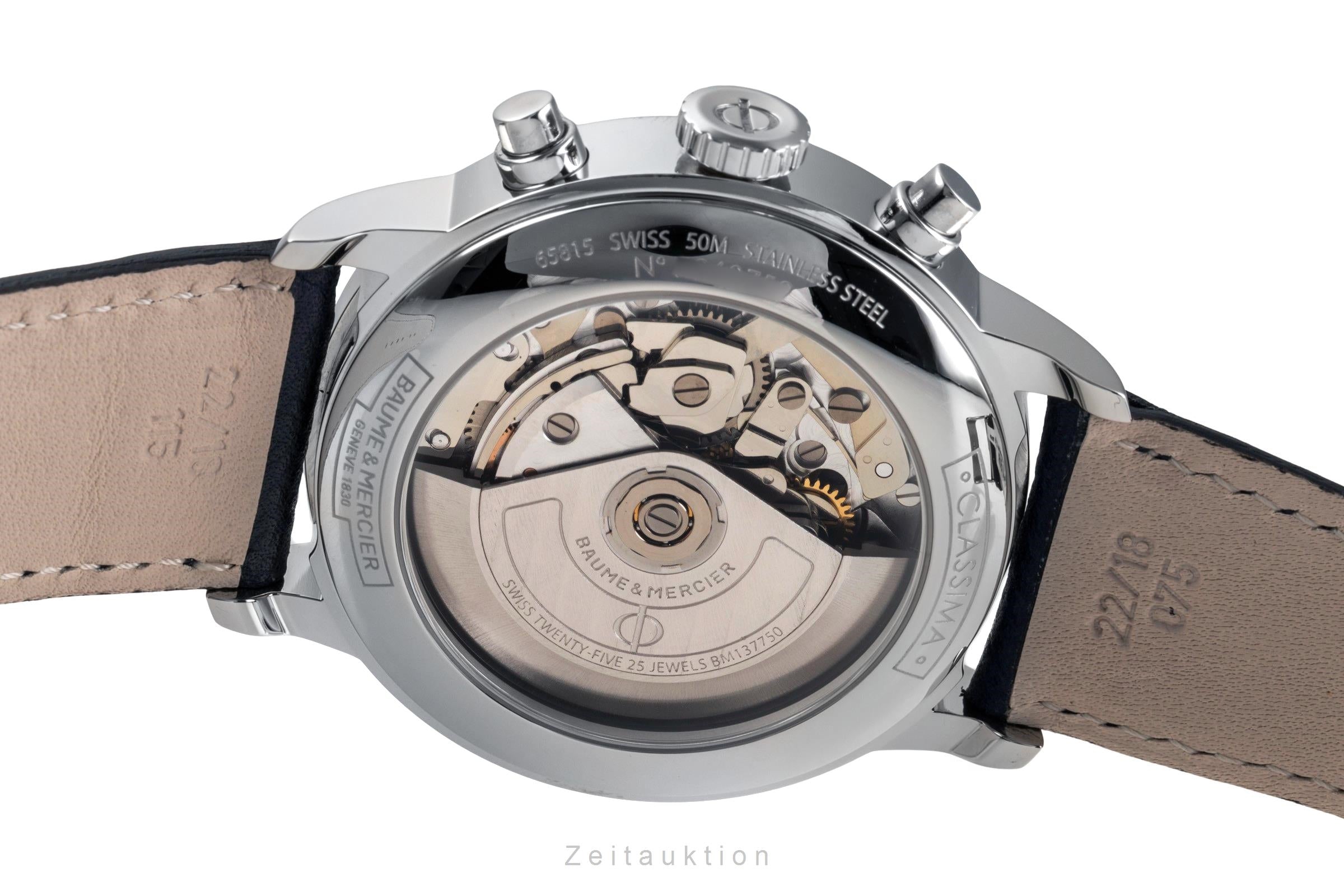 Baume & Mercier Classima cronógrafo acero automático reloj para caballeros BM0A10330 65815 LP: 2900EUR  [2502535]