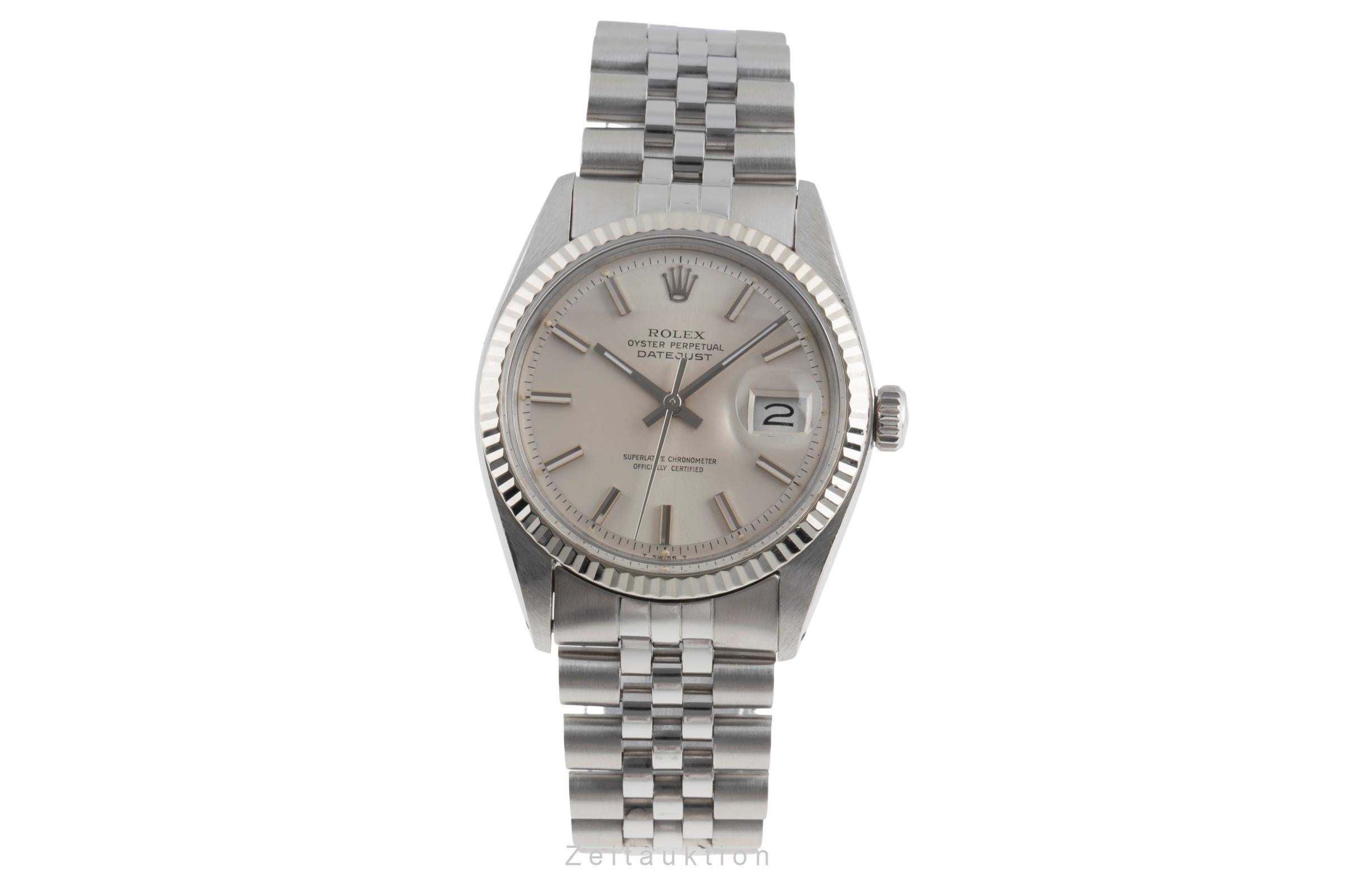 Rolex Datejust acier / or blanc automatique montre pour hommes 16014 Vintage  [2502552]