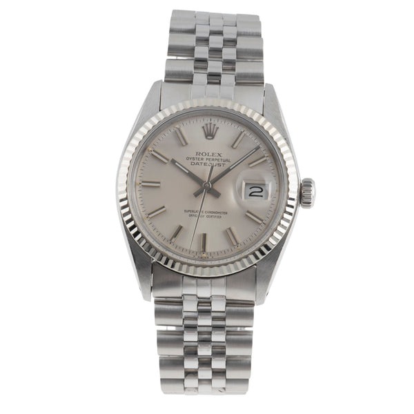Rolex Datejust acier / or blanc automatique montre pour hommes 16014 Vintage  [2502552]