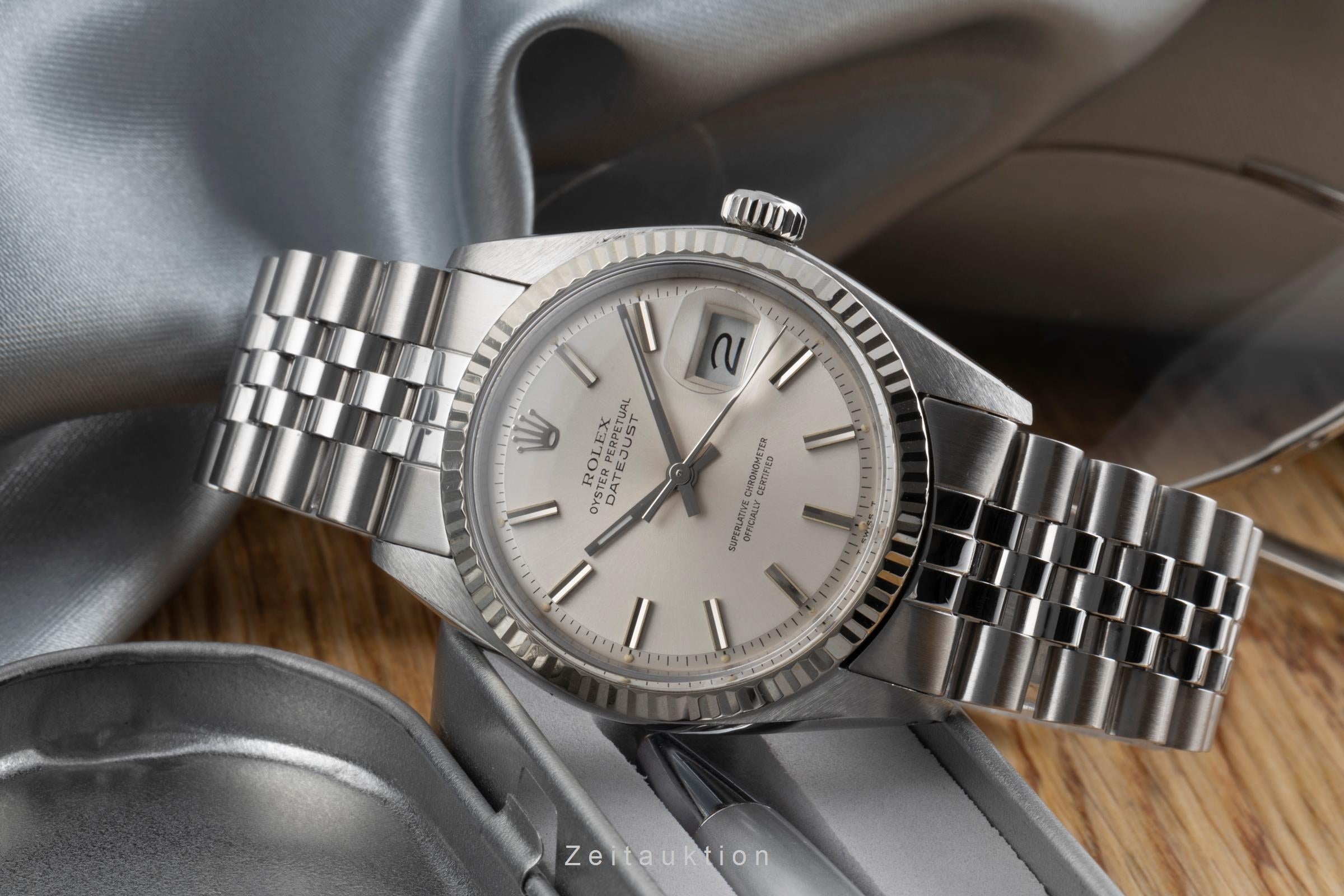 Rolex Datejust acier / or blanc automatique montre pour hommes 16014 Vintage  [2502552]
