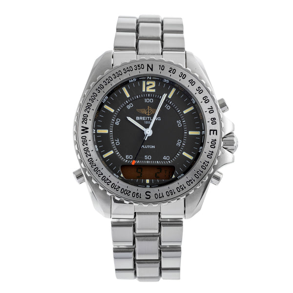 Breitling Pluton chronograph steel quartz men's watch A51038  [2502555]