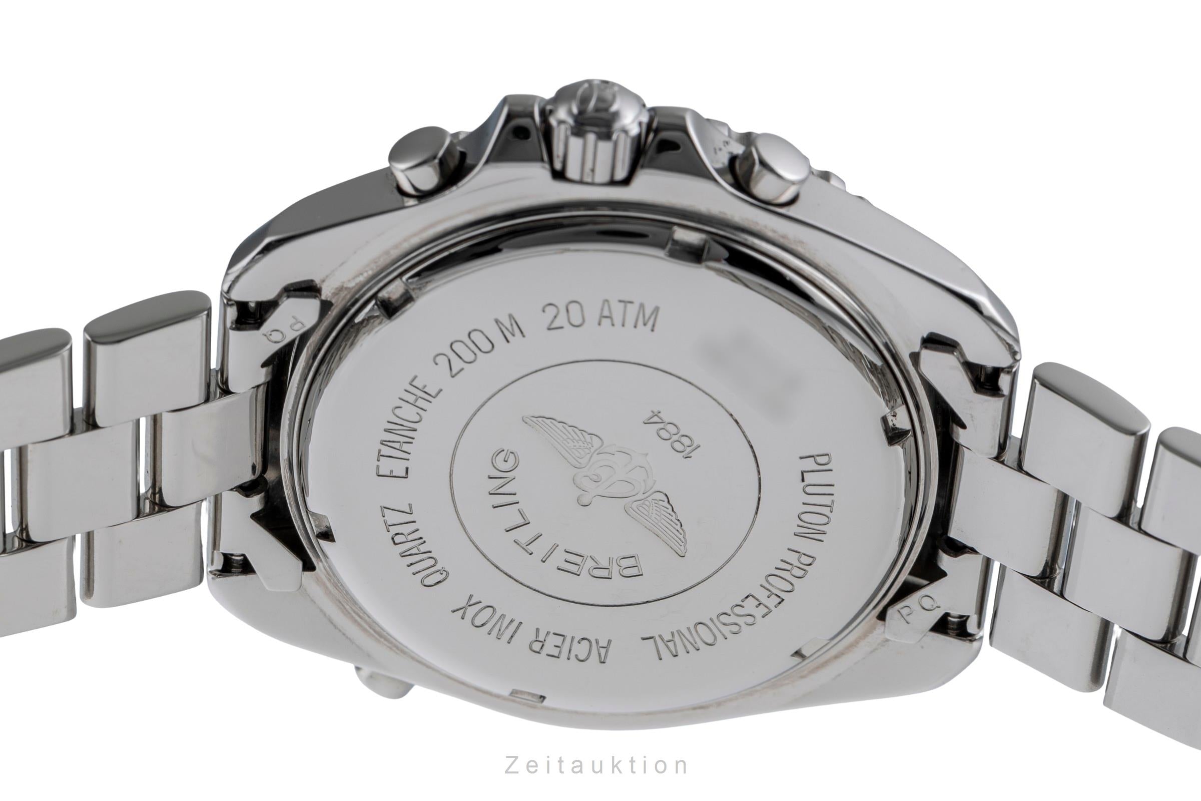 Breitling Pluton chronograph steel quartz men's watch A51038  [2502555]