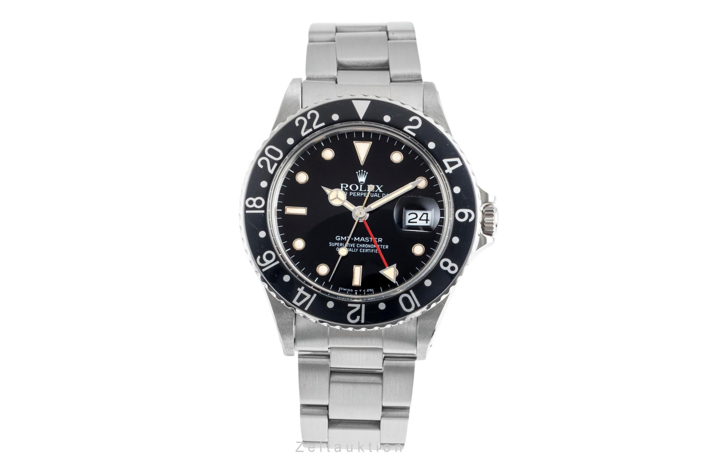 Rolex GMT-Master acero automático reloj para caballeros 16750 Vintage  [2502568]