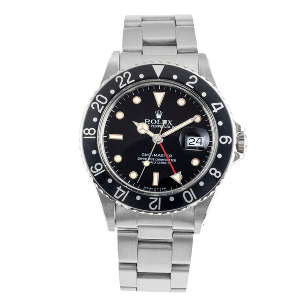 Rolex GMT-Master acero automático reloj para caballeros 16750 Vintage  [2502568]