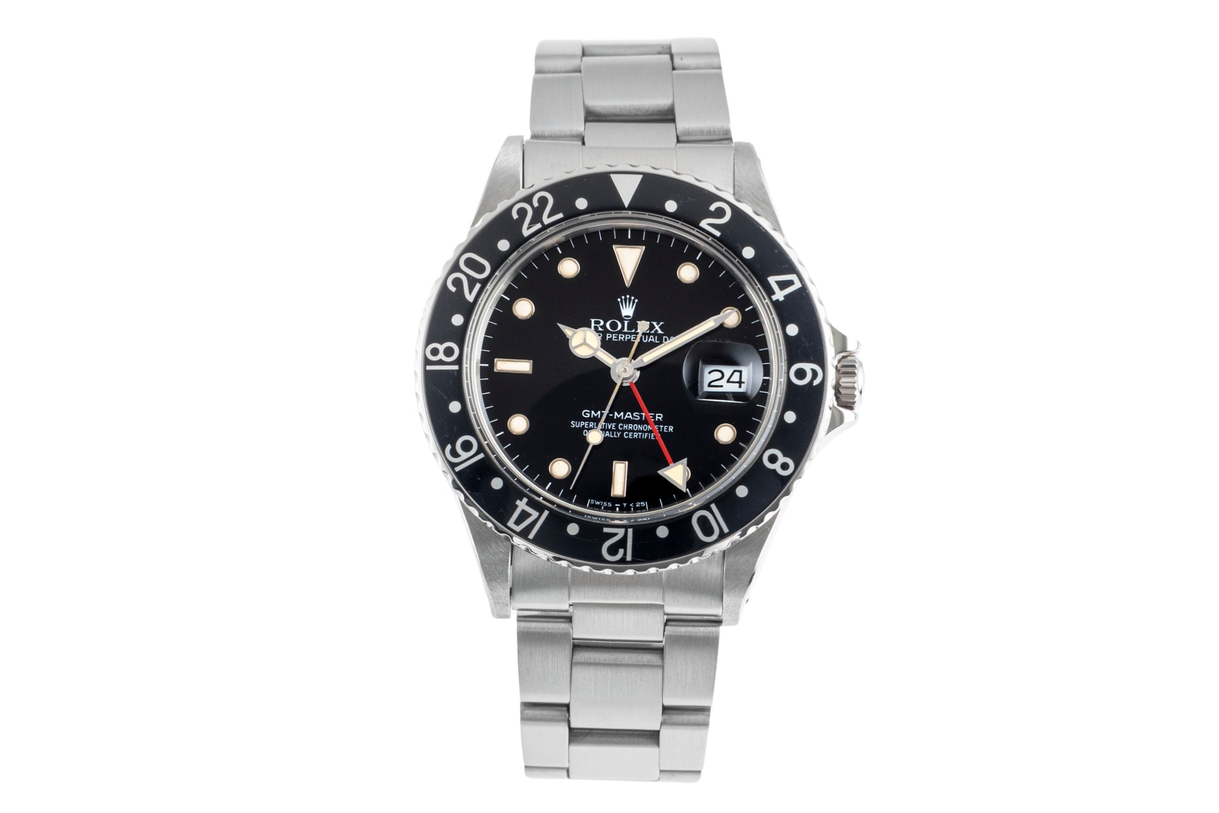 Rolex GMT-Master acero automático reloj para caballeros 16750 Vintage  [2502568]