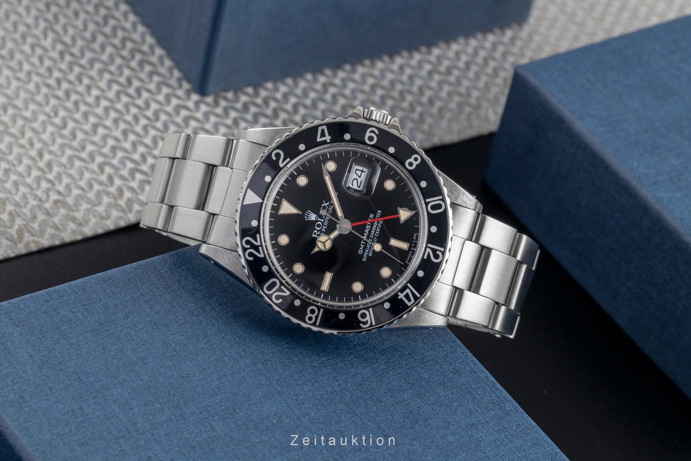 Rolex GMT-Master acero automático reloj para caballeros 16750 Vintage  [2502568]