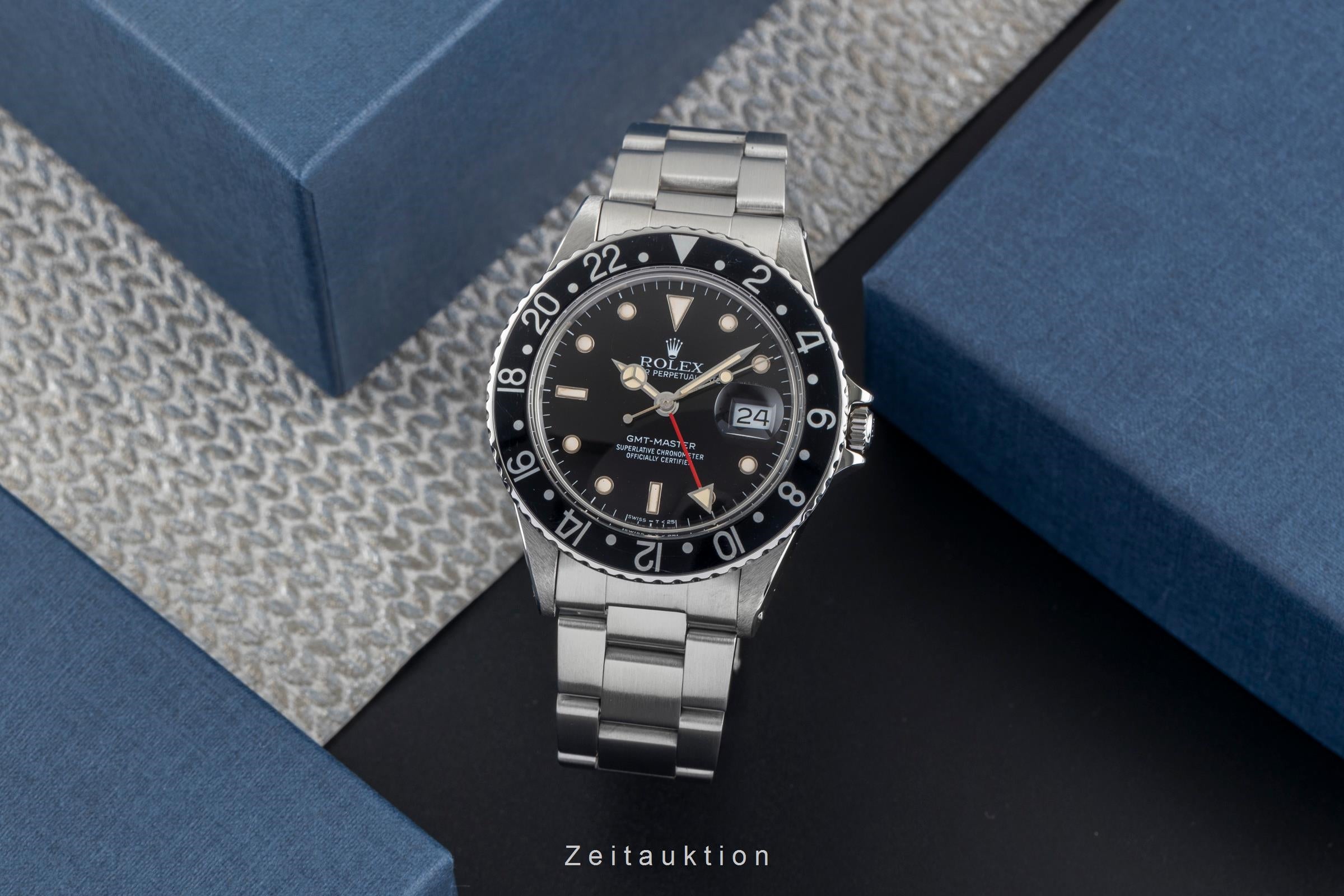 Rolex GMT-Master acero automático reloj para caballeros 16750 Vintage  [2502568]