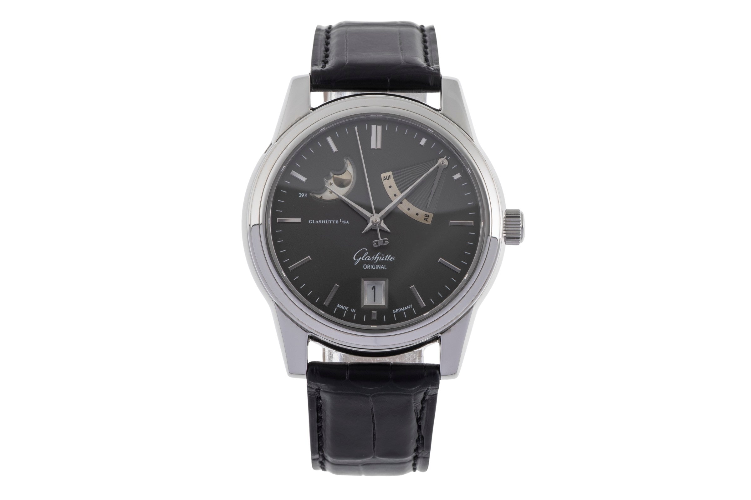 Glashütte Senator acier automatique montre pour hommes 39-44-14-22-04  [2502572]