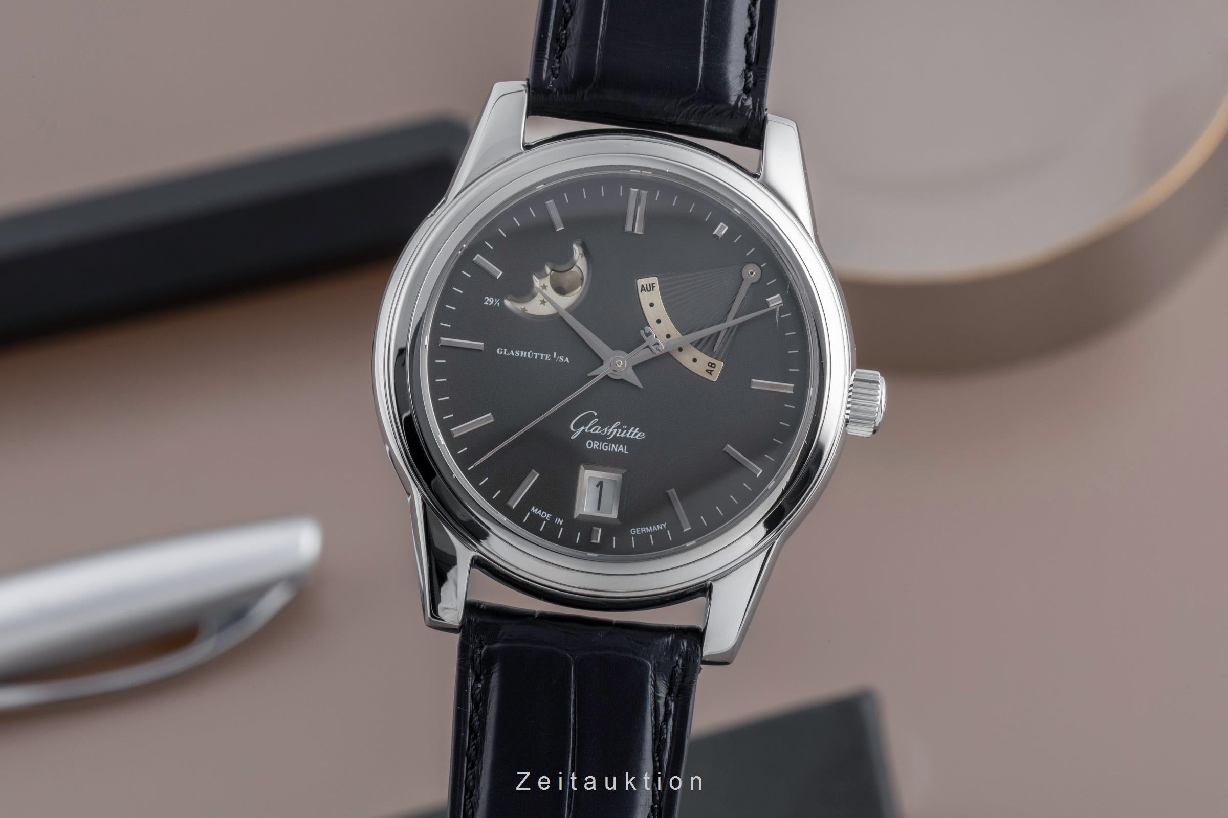 Glashütte Senator acier automatique montre pour hommes 39-44-14-22-04  [2502572]