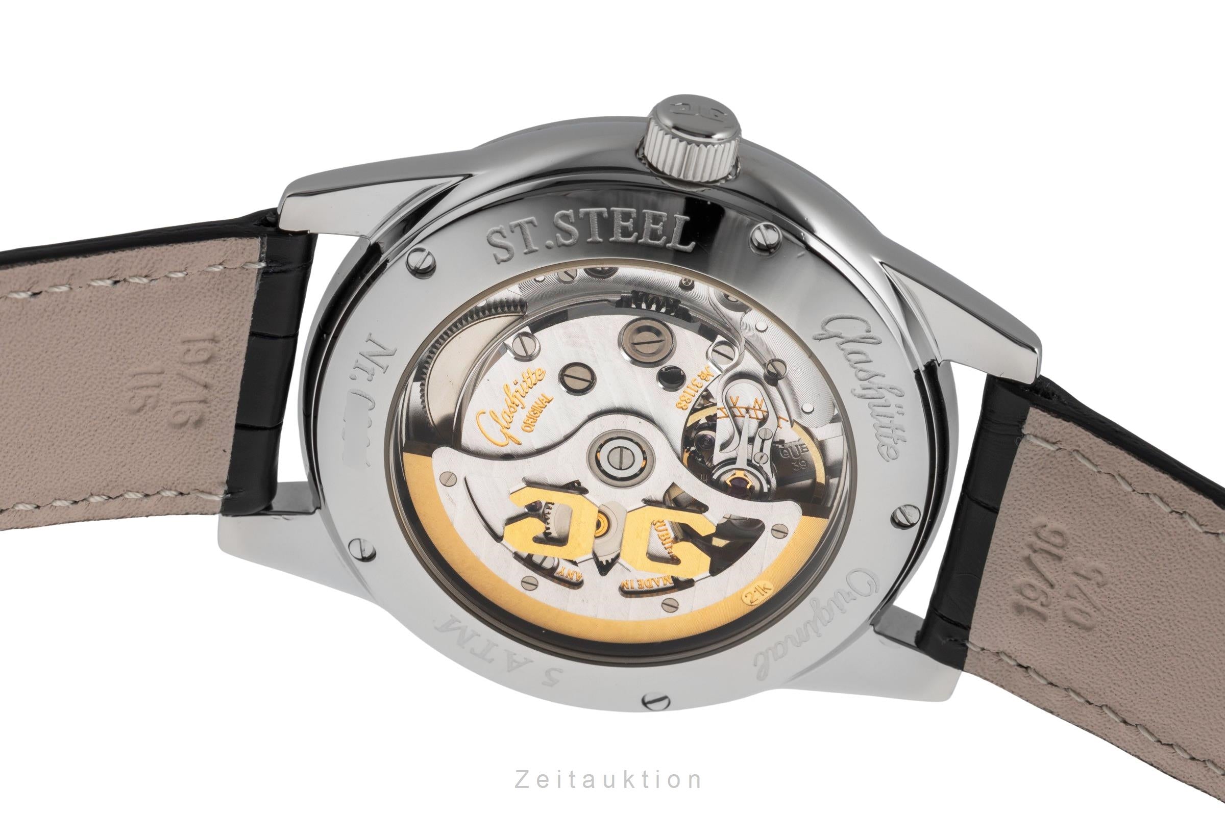 Glashütte Senator acier automatique montre pour hommes 39-44-14-22-04  [2502572]