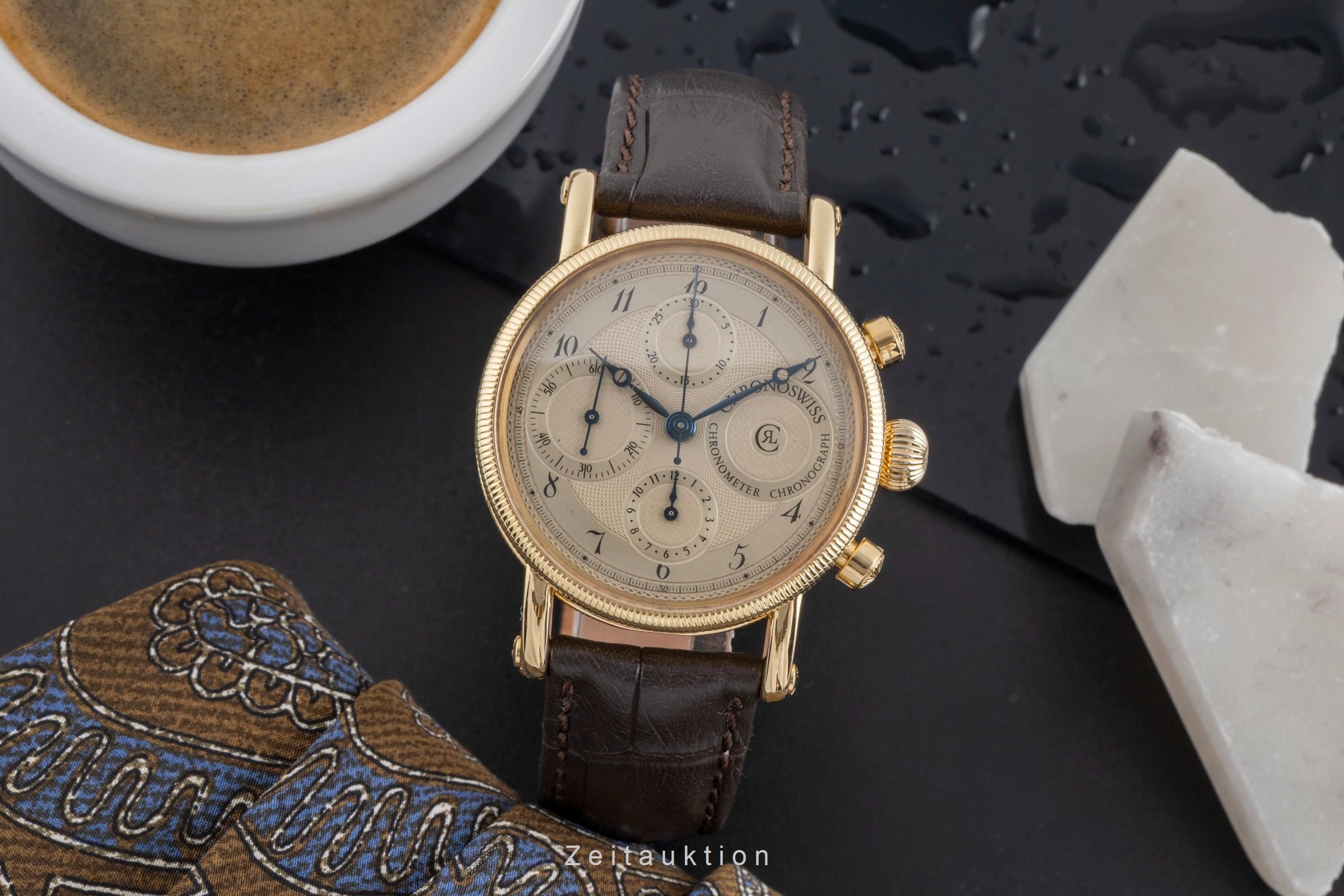 Chronoswiss Chronometer Chronograph chronographe or 18 ct automatique montre pour hommes CH7521  [2502576]