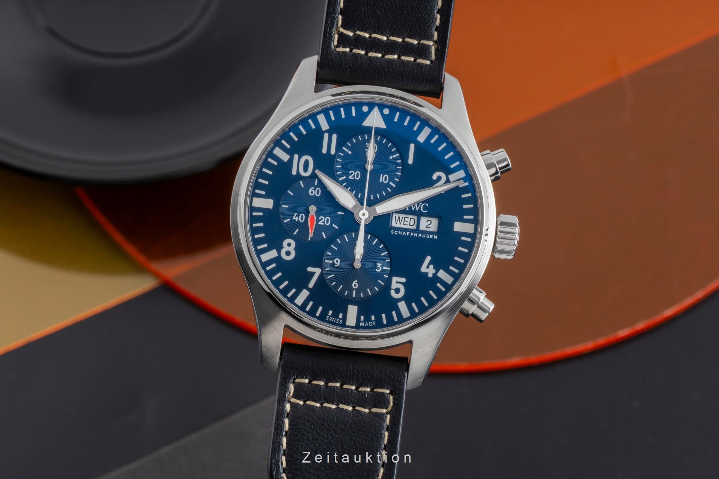 IWC Fliegerchronograph cronografo acciaio automatismo orologio da uomo IW377714 LP: 8500EUR  [2502597]