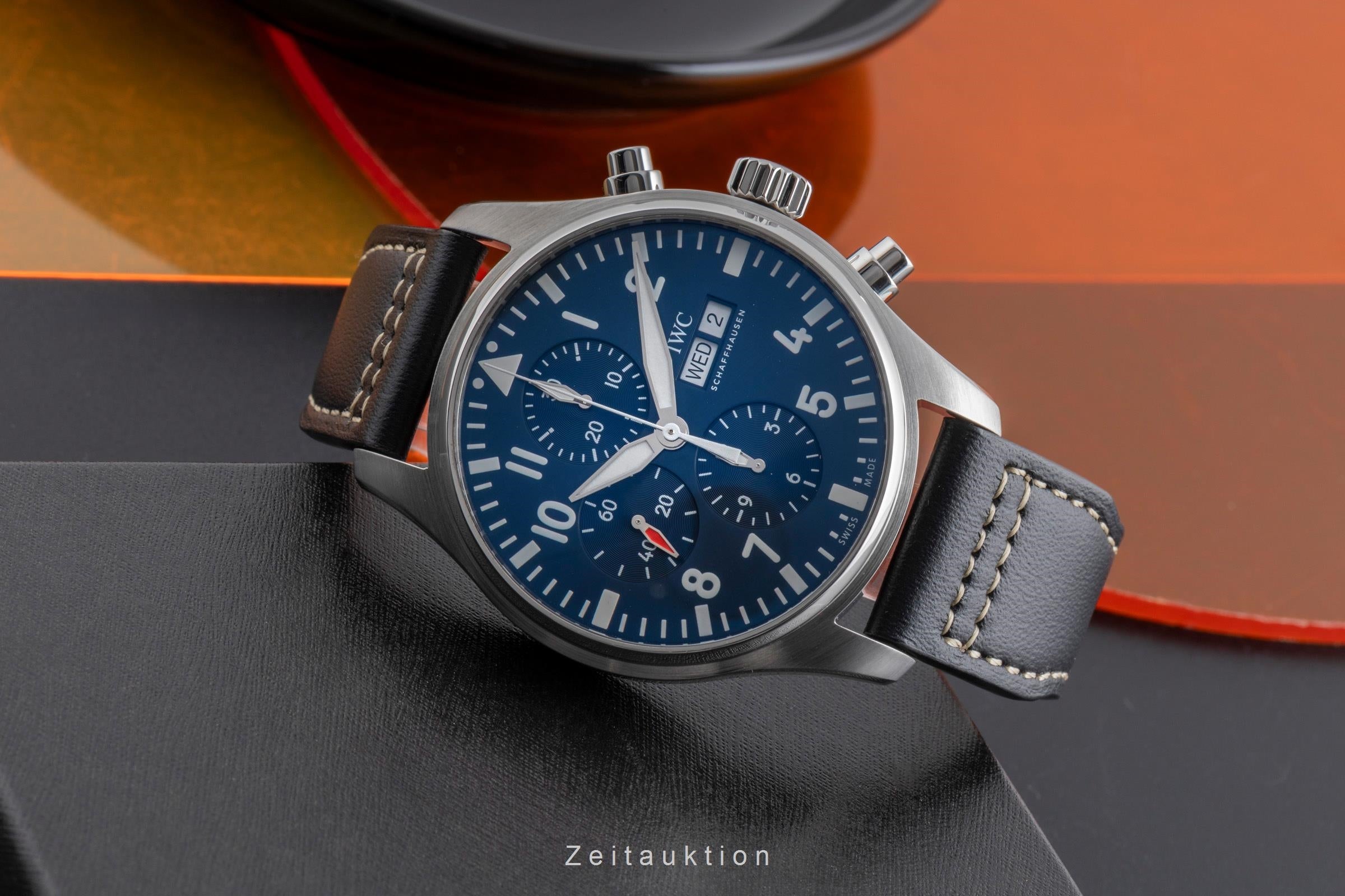IWC Fliegerchronograph cronografo acciaio automatismo orologio da uomo IW377714 LP: 8500EUR  [2502597]