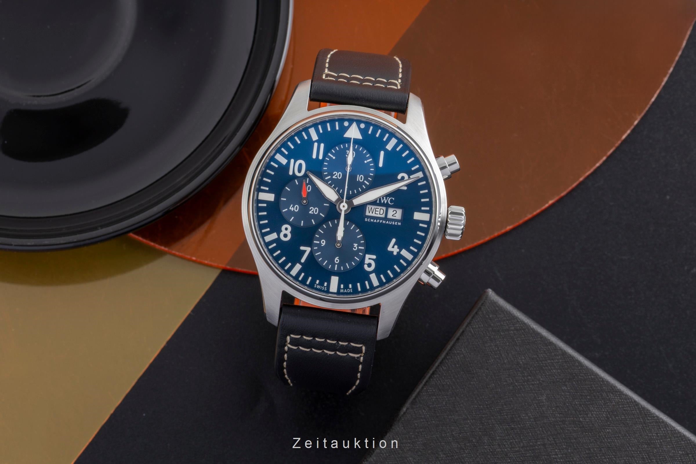 IWC Fliegerchronograph cronografo acciaio automatismo orologio da uomo IW377714 LP: 8500EUR  [2502597]