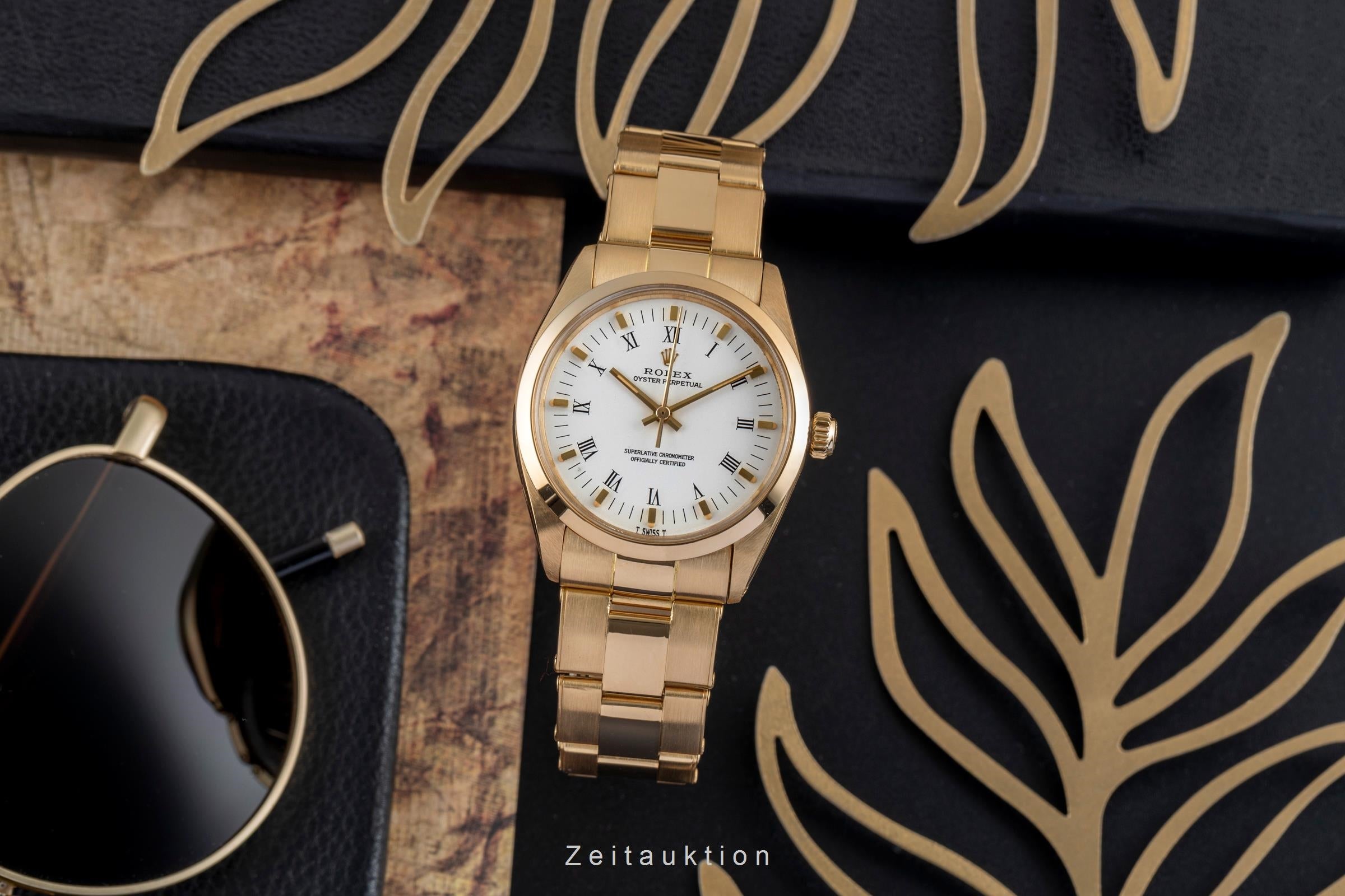 Rolex Oyster Perpetual oro de 18 quilates automático reloj para caballeros 1002 Vintage  [2502606]