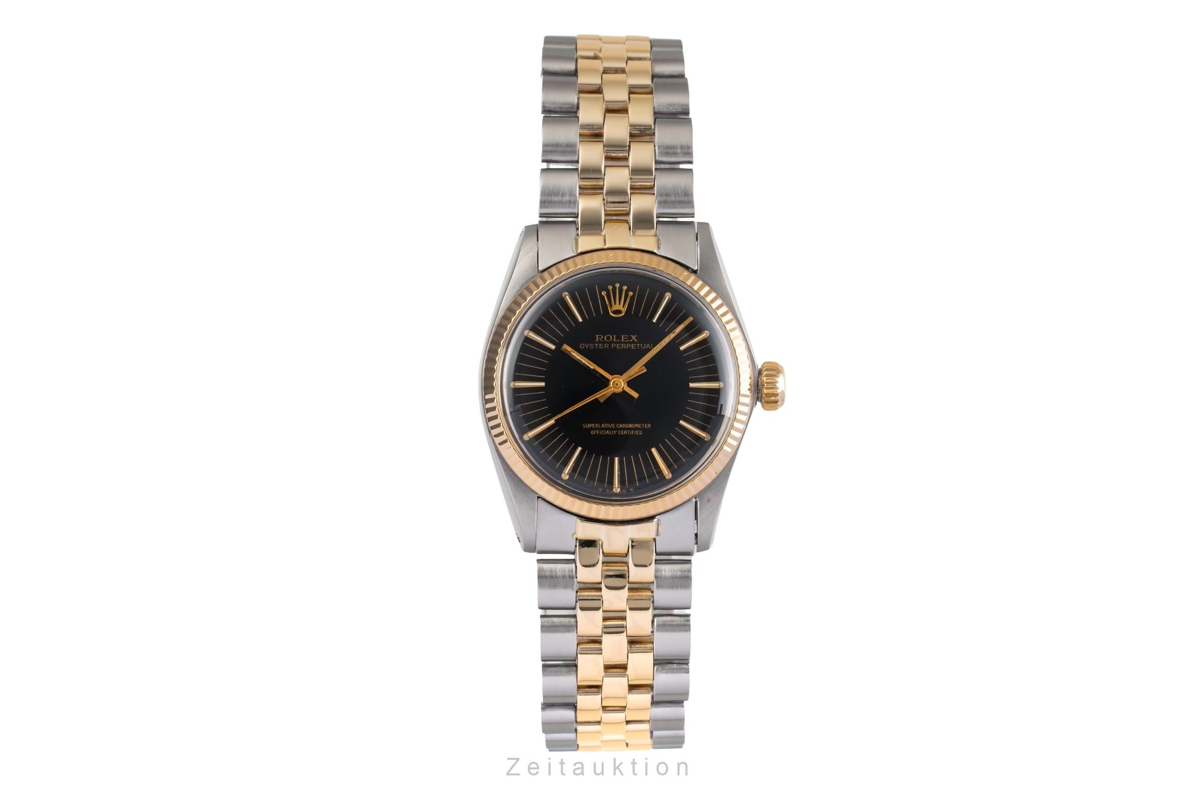 Rolex Oyster Perpetual acciaio / oro automatismo orologio da donna 6748 Vintage  [2502608]
